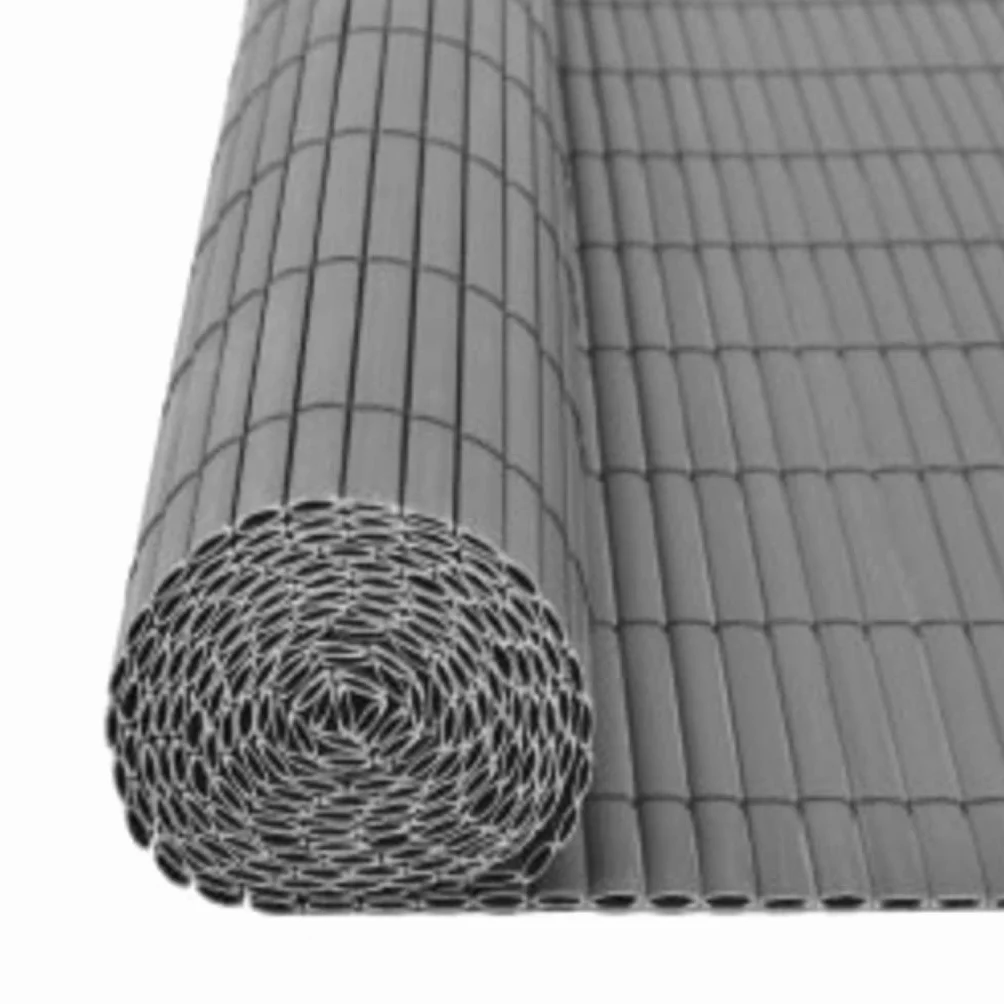 vidaXL Panel ogrodzeniowy dwustronny 110x400 cm szary PVC