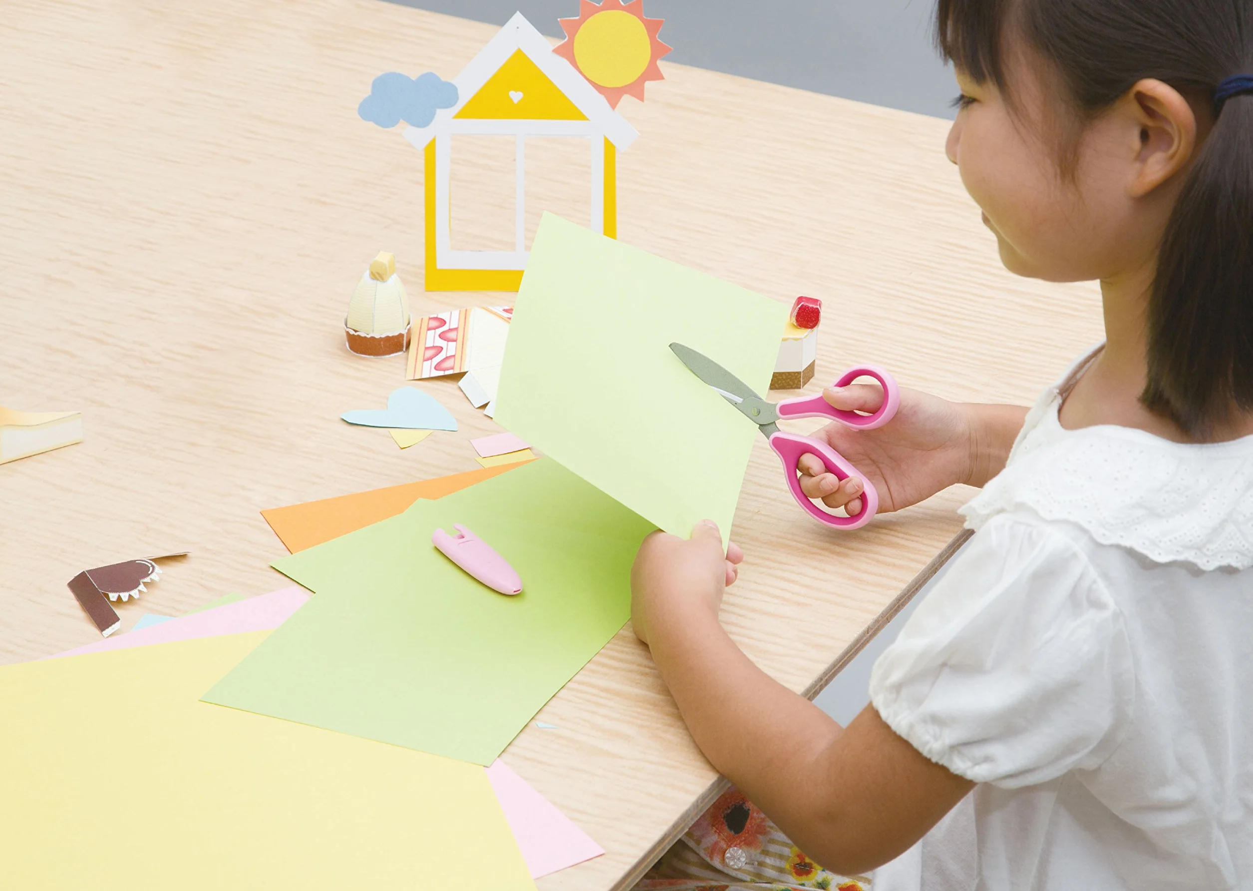 PLUS Japan Nożyce Fitcut Curve Kids żółte dla leworęcznych 1 sztuka
