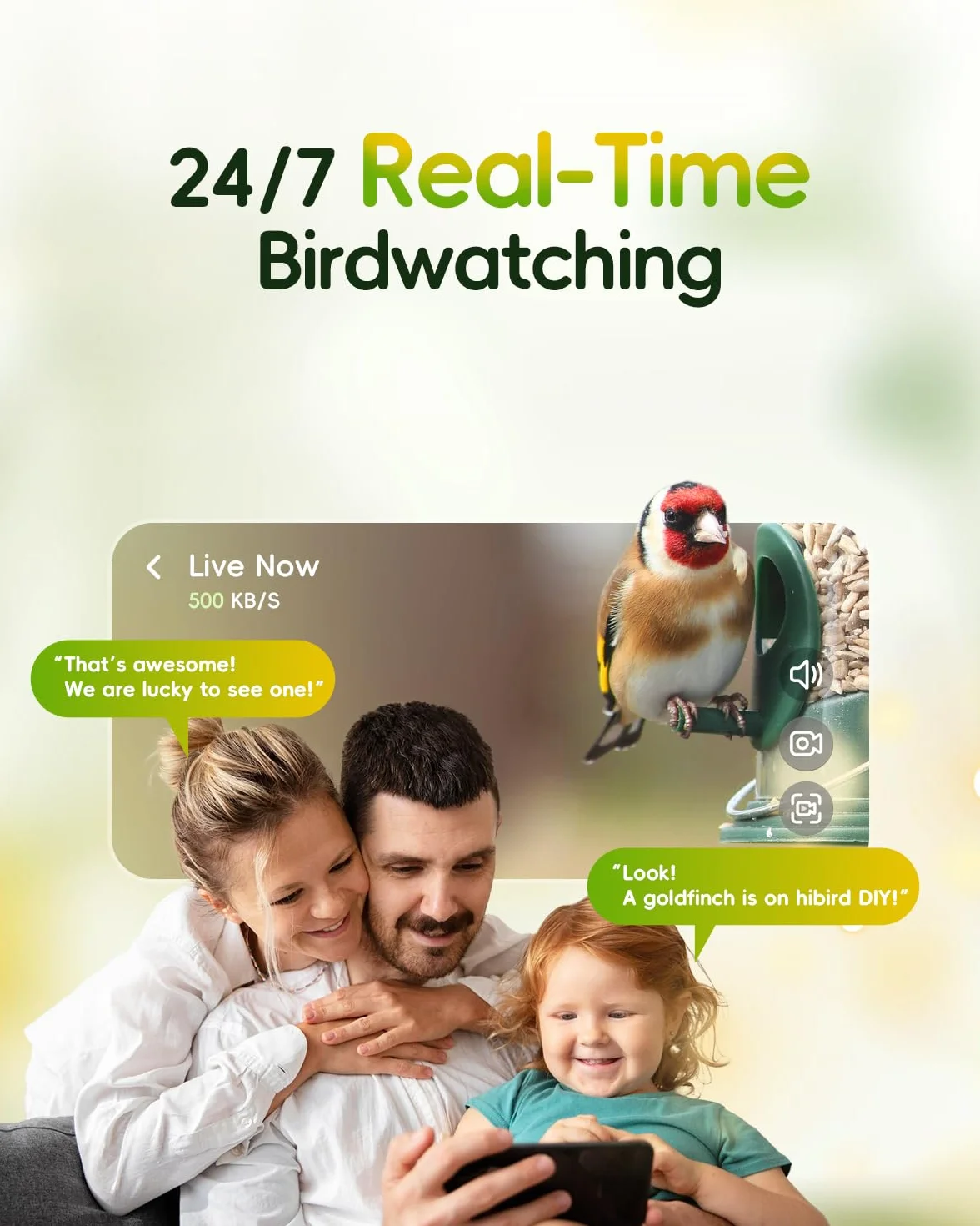 Hibird 4K HD inteligentna kamera do karmnika dla ptaków, zasilana energią słoneczną, podwójne WiFi 2,4G/5G, 6-krotny film w zwolnionym tempie, AI identyfikuje ponad 10 000 gatunków