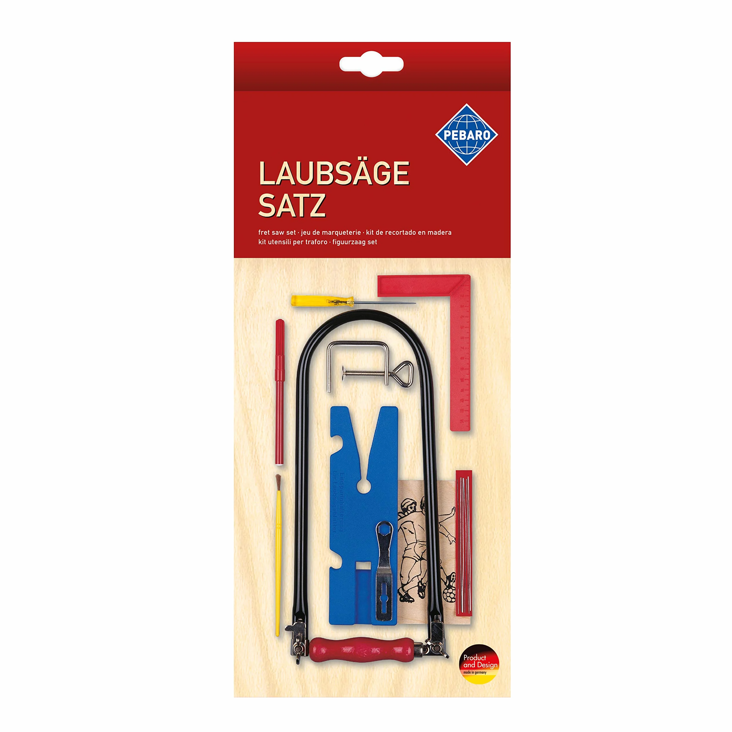 Pebaro -703P Zestaw wyrzynarek dla początkujących z wzorem, kolor mult, mały, Siva Toys_703P