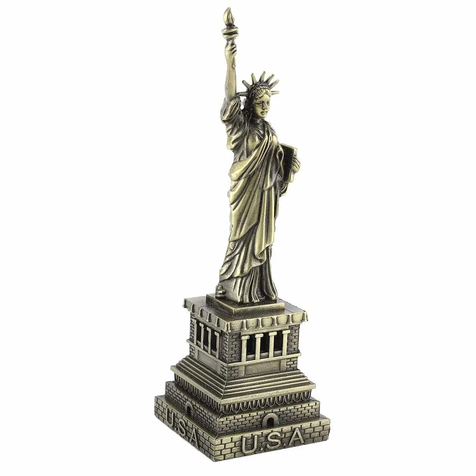 Leylor Trwała Statua Wolności Model Statua Wolności Metaliczna Statua Wolności Figurka na pamiątki