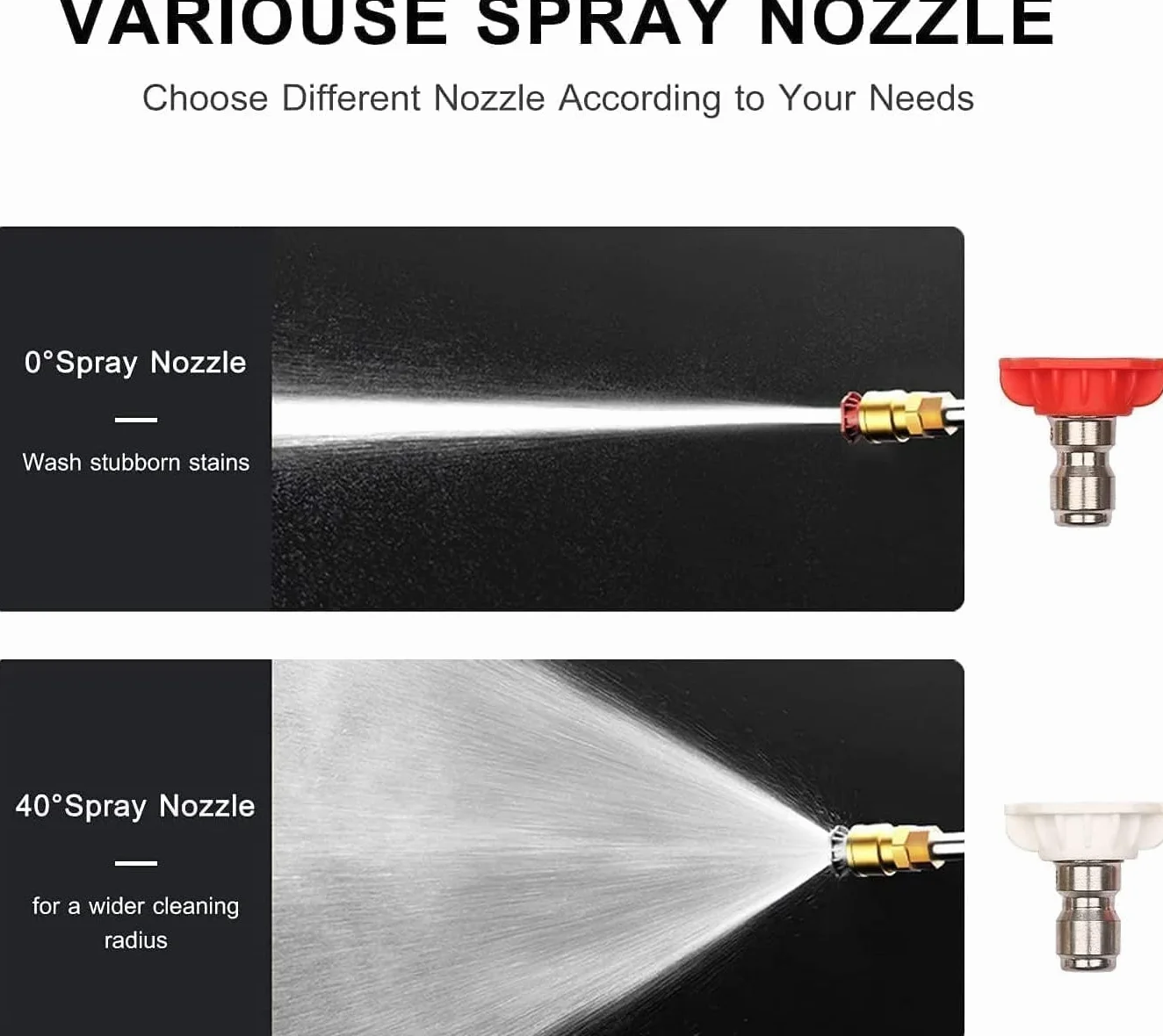 SQUADO Bezprzewodowy pistolet ciśnieniowy 48 V 8000 mAh 50 PSI wąż 3 m myjka wysokociśnieniowa