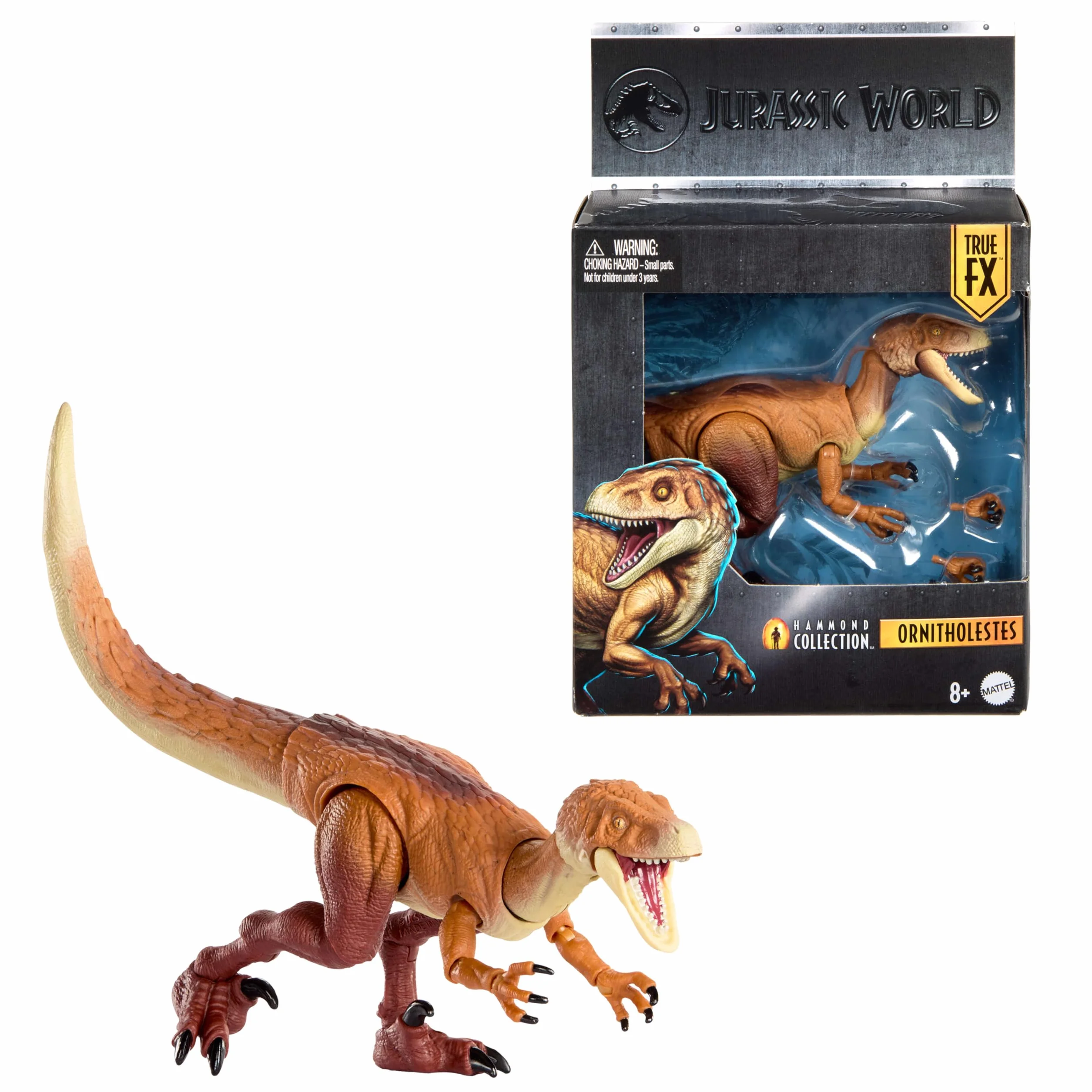 Mattel Jurassic World Kolekcja Hammonda Ornitolest, figurka premium, realistyczne oczy, 18 ruchomych punktów i dodatkowe przednie łapy, dinozaur zabawka dla dzieci 8+, fanów i kolekcjonerów, JKM91