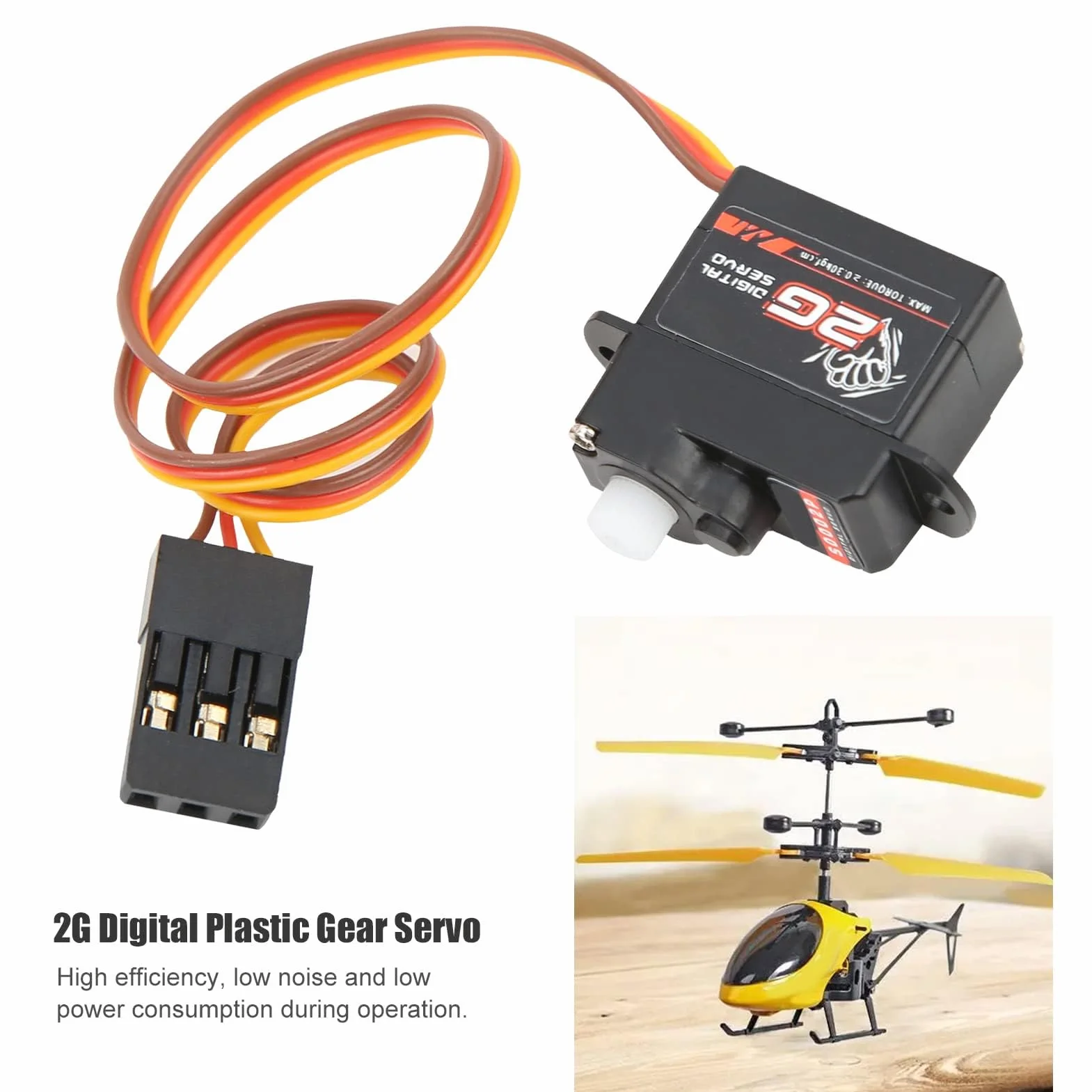 RC Car 2G Digital Servo Serwo Zębate z Tworzywa Sztucznego z Ramieniem Servo 1/24 RC Car Samolot Helikoptery o Stałym Skrzydle