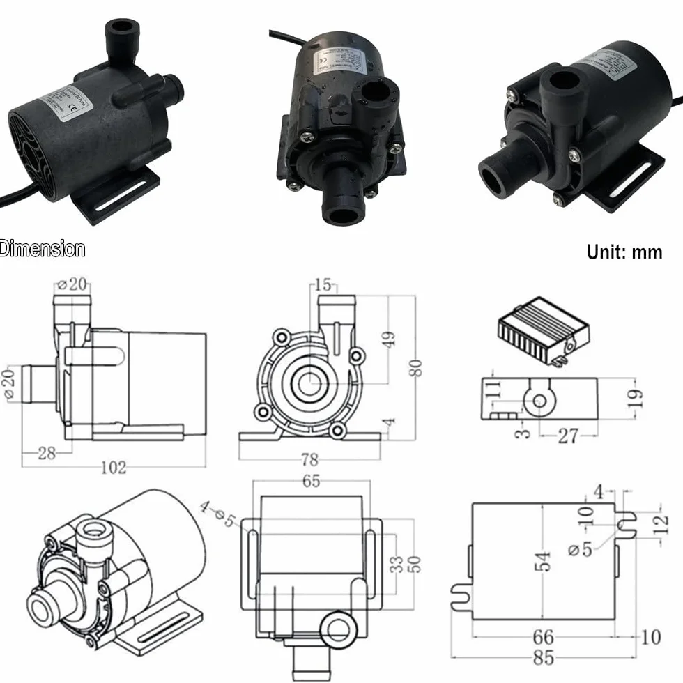 SHYSKY DC55B-24160S Pompa wysokociśnieniowa 2400LPH 16M 24V DC Bezszczotkowa Zatapialna