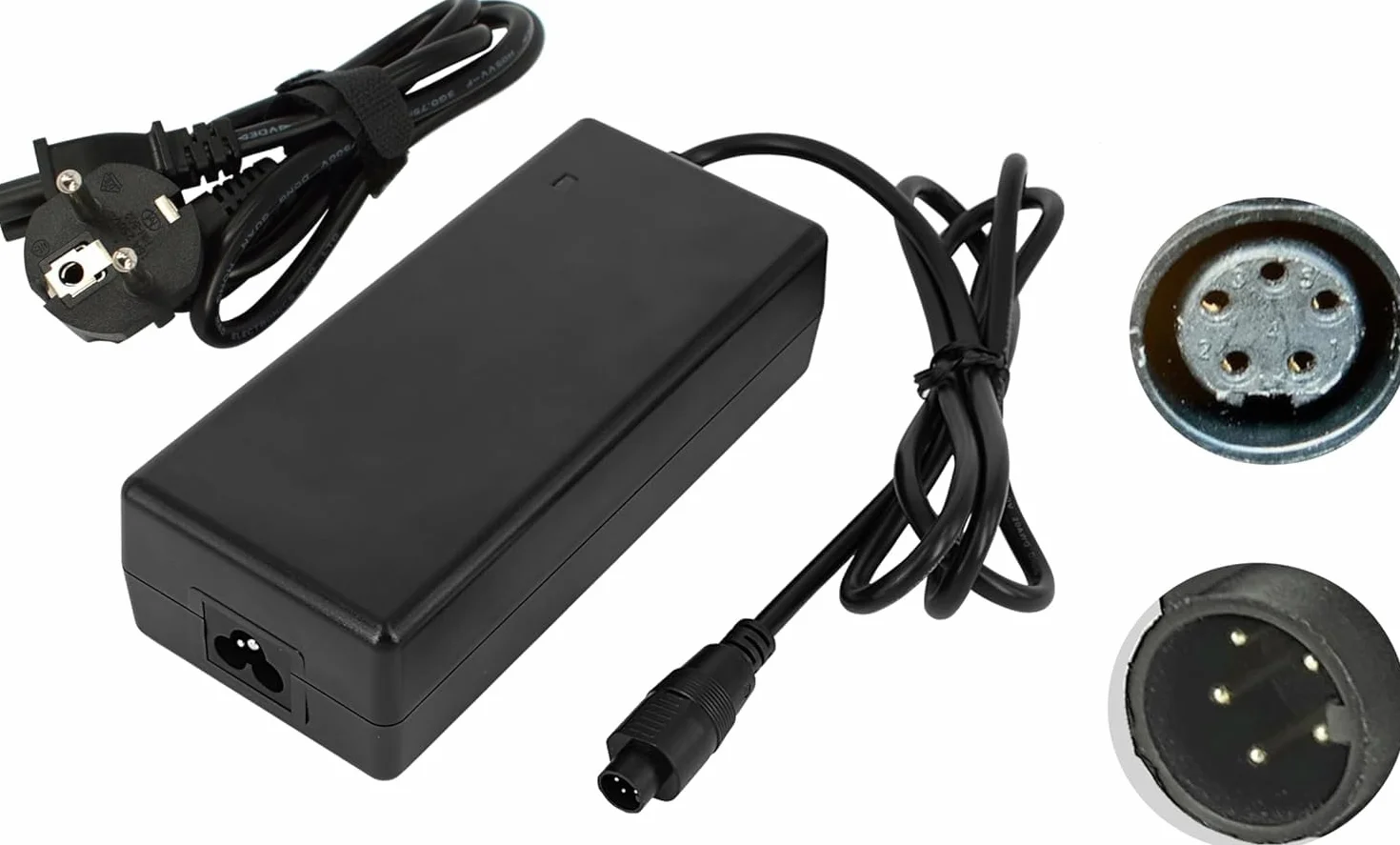 PowerSmart 42 V ładowarka zasilacz do akumulatora 36 V SSLC084V42M z wtyczką 5-pin do rowerów elektrycznych Pedelec