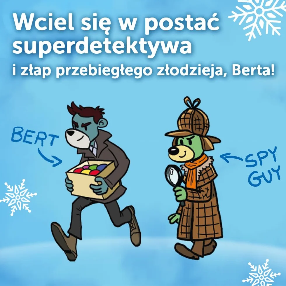 Trefl - Spy Guy Zimowa Przygoda - Kooperacyjna Gra Detektywistyczna, Rodzinna Gra Planszowa, Szukaj Dowodów i Złap Przestępcę, Rysunkowa Plansza Miasta, Familijna Gra dla Dorosłych i Dzieci od 5 lat