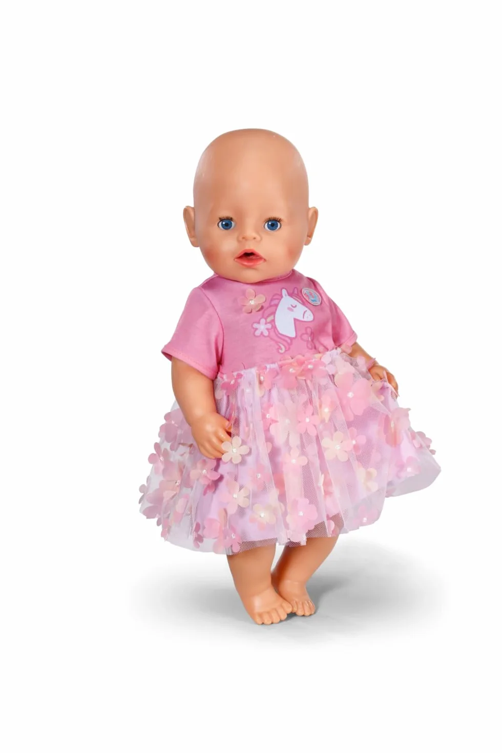 BABY born Sukienka kwiatowa z jednorożcem 43 cm, sukienka dla lalek 43 cm, 839393 Zapf Creation