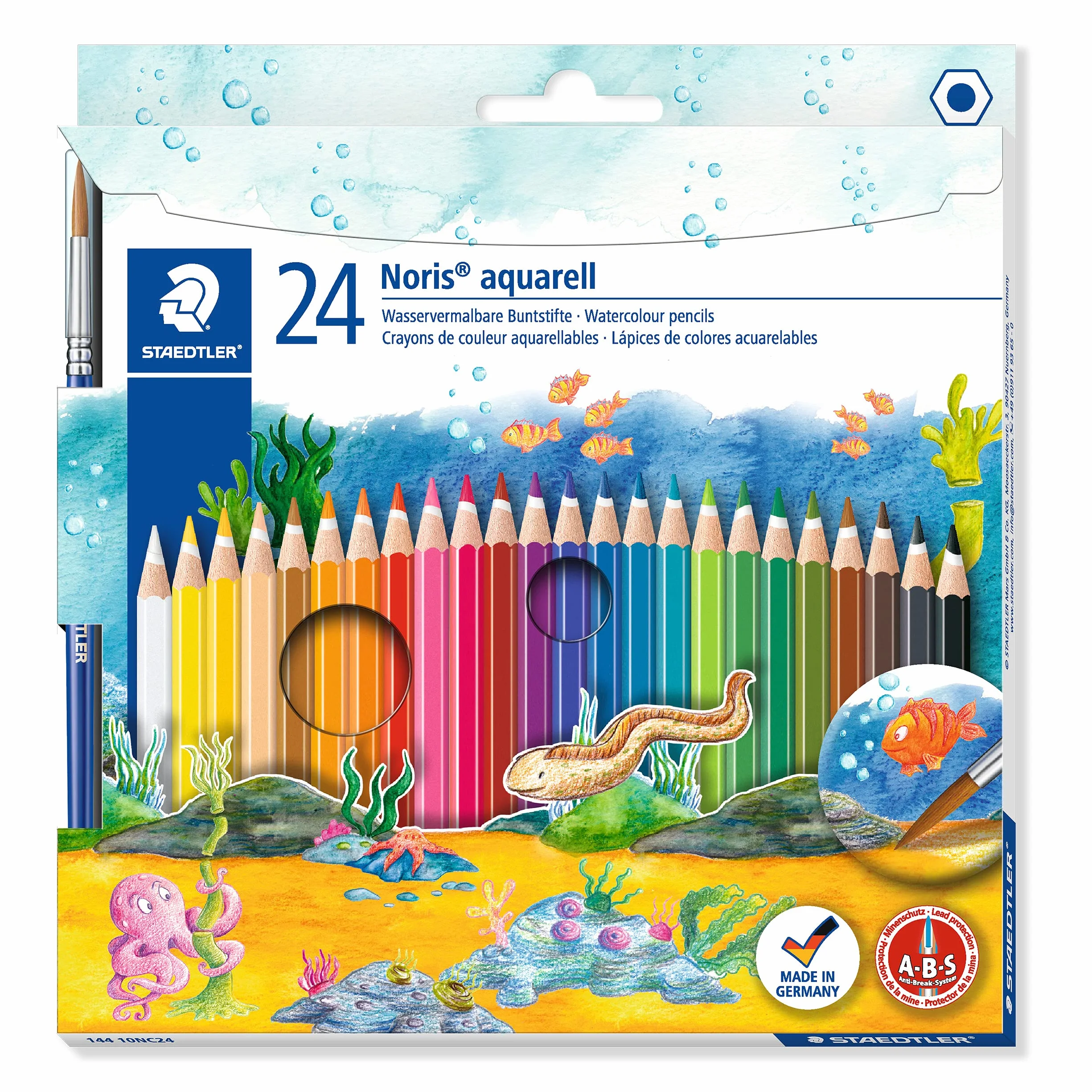 Staedtler Noris Club Aquarell 144 10NC24ST Kredki, Wielokolorowy, 24 sztuki