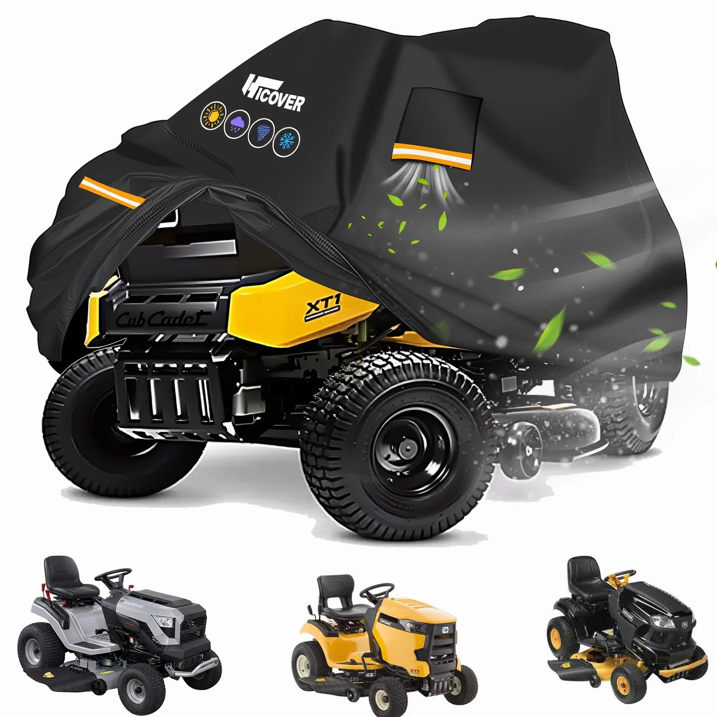 Pokrowiec na kosiarkę nasiadową 600D Oxford PU wodoszczelny Heavy Duty