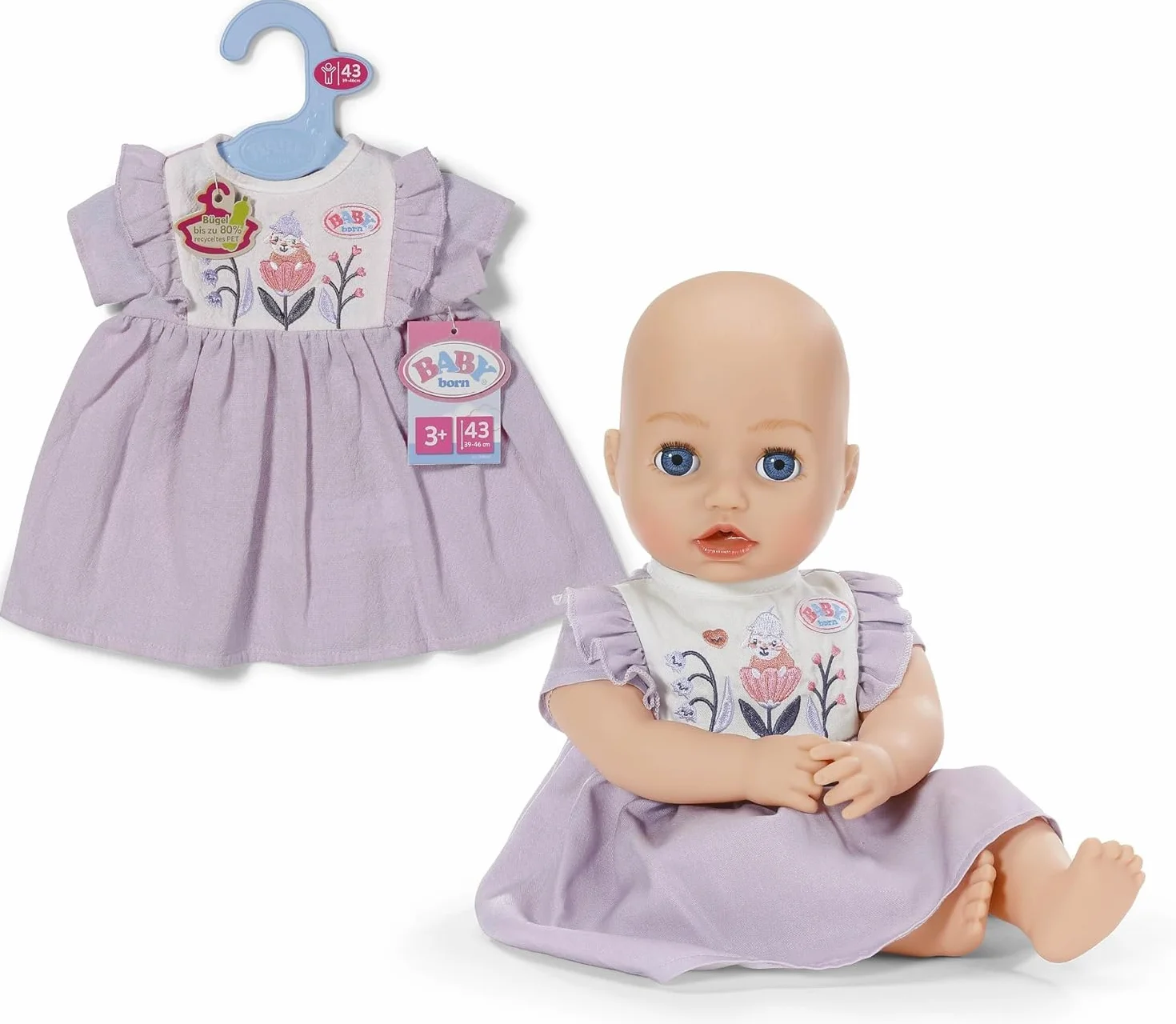 Baby Born Sukienka z haftem z motywem lasu dla lalek 43 cm