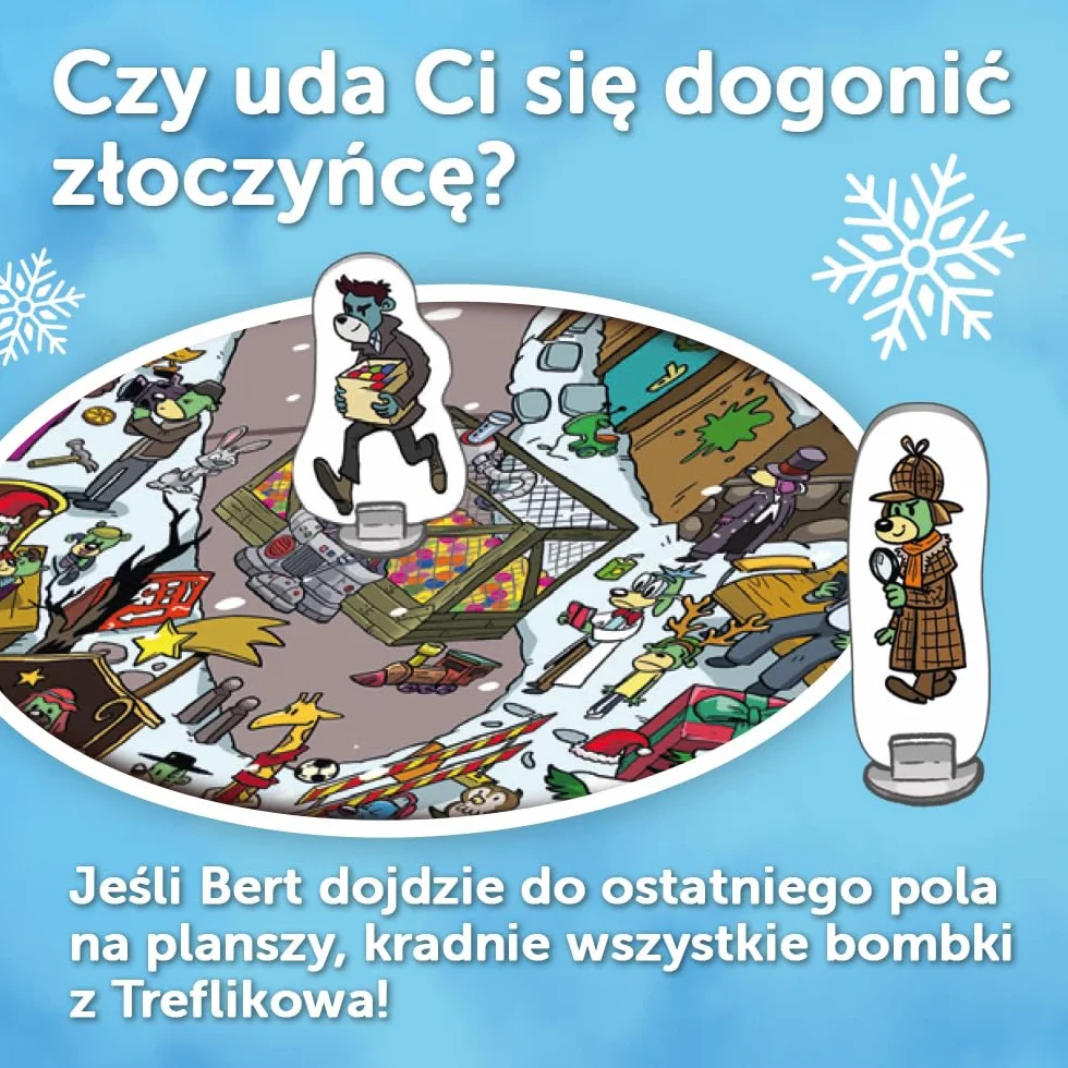 Trefl - Spy Guy Zimowa Przygoda - Kooperacyjna Gra Detektywistyczna, Rodzinna Gra Planszowa, Szukaj Dowodów i Złap Przestępcę, Rysunkowa Plansza Miasta, Familijna Gra dla Dorosłych i Dzieci od 5 lat