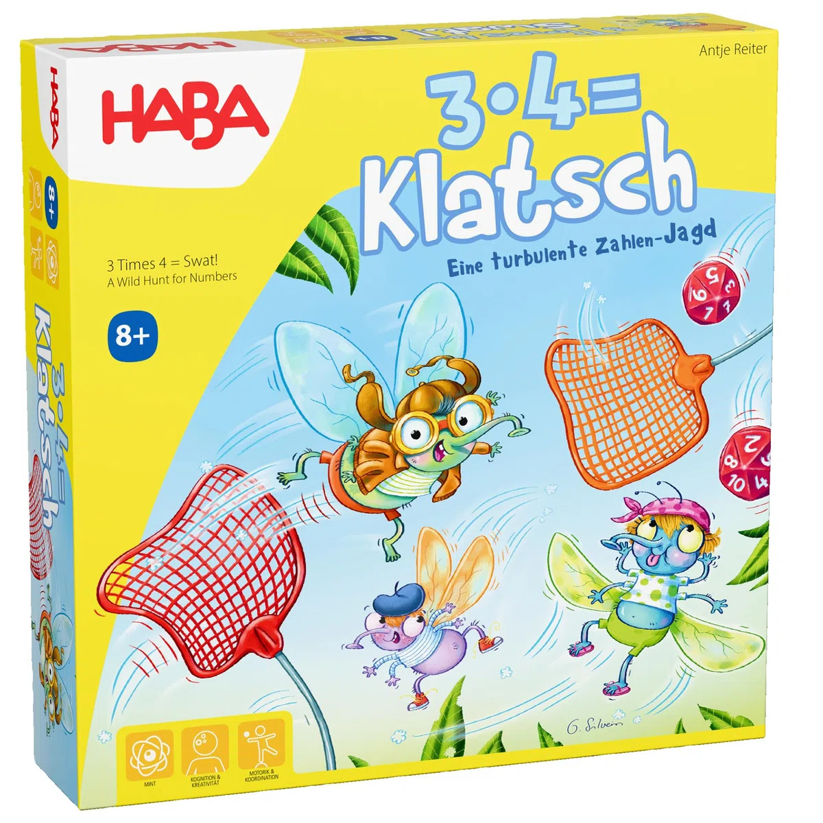 HABA 3 x 4 = plotki – ekscytująca gra edukacyjna dla 2-6 graczy w wieku od 8 lat, wspiera małą tablicę mnożenia i koncentrację, zabawna gra reakcyjna do ćwiczenia liczenia – 2012173001