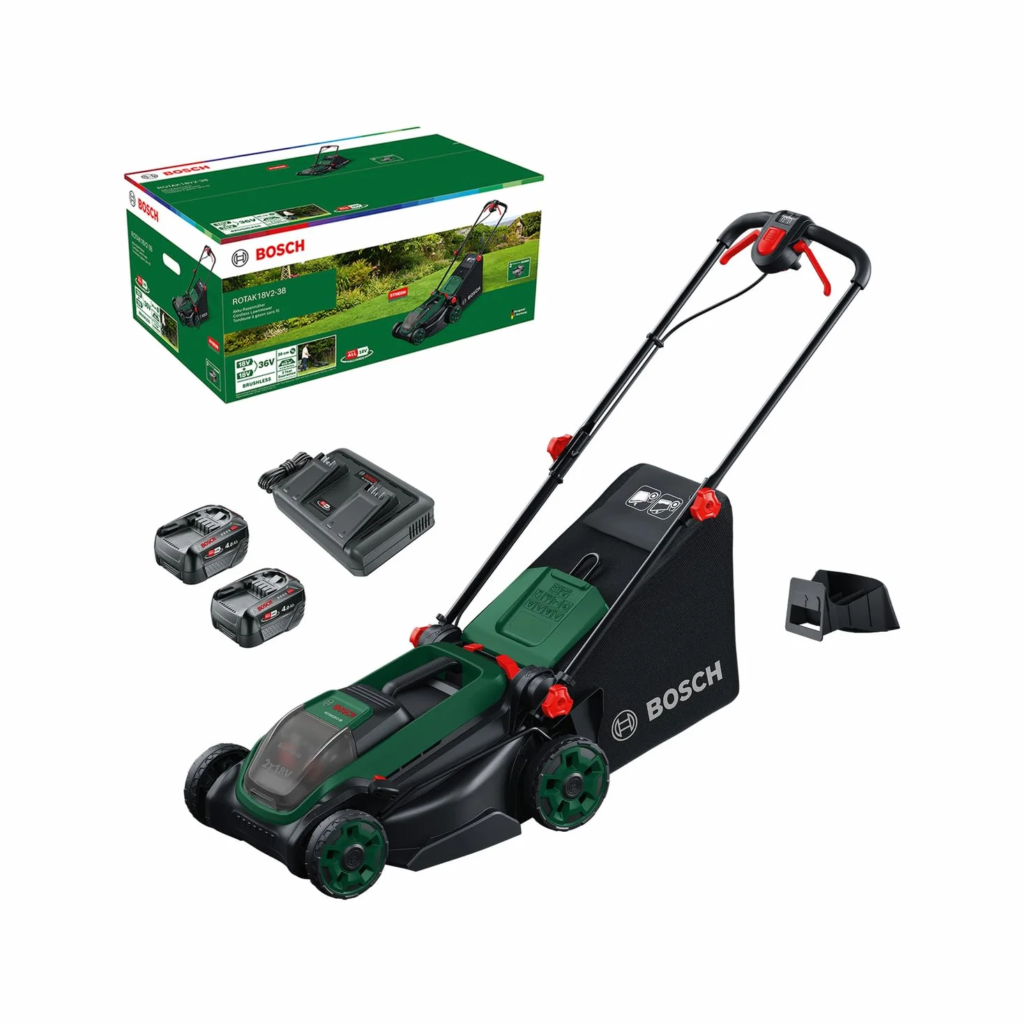 Bosch Kosiarka akumulatorowa ROTAK18V2-38 38 cm 18 V 2 akumulatory