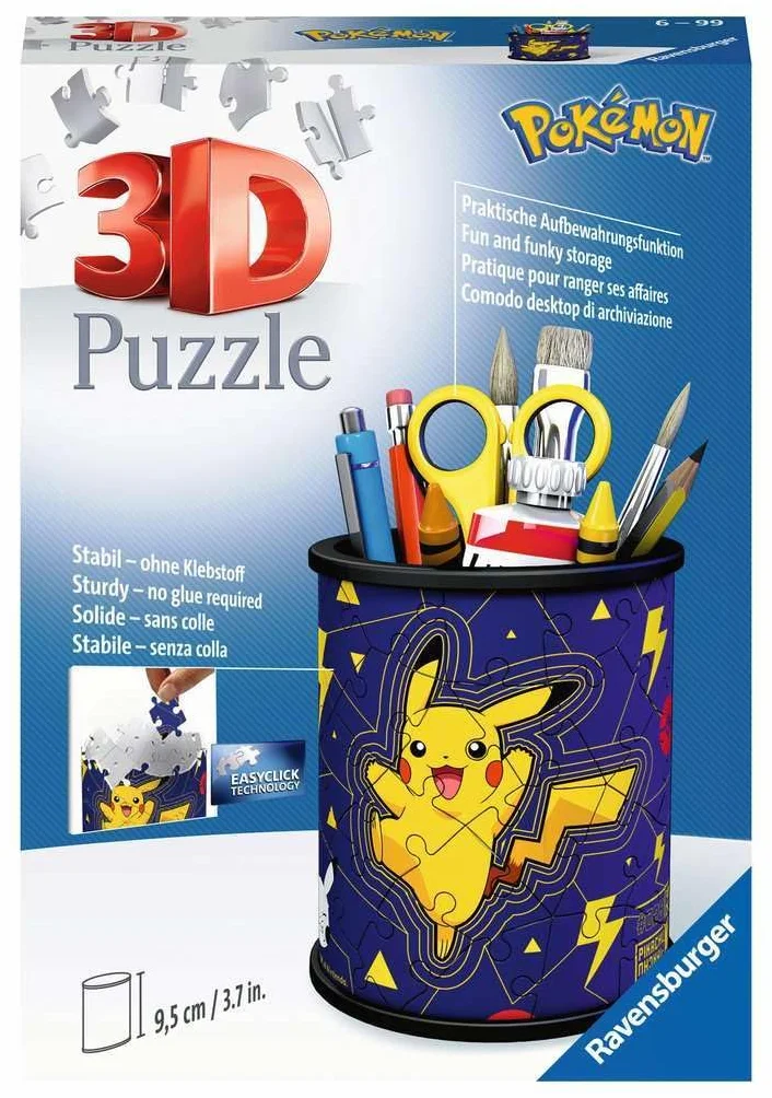 Ravensburger, Puzzle 3D Przybornik Pikachu 54 elementy