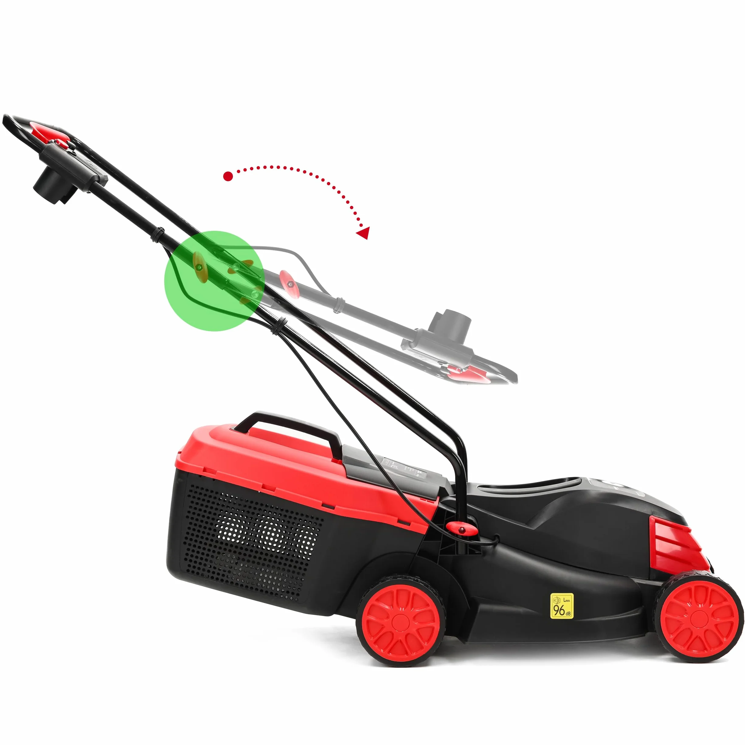 LEHMANN Elektryczna kosiarka do trawy 1200 W 32 cm 25 l 3-stopniowa regulacja wysokości cięcia 3450 obr./min