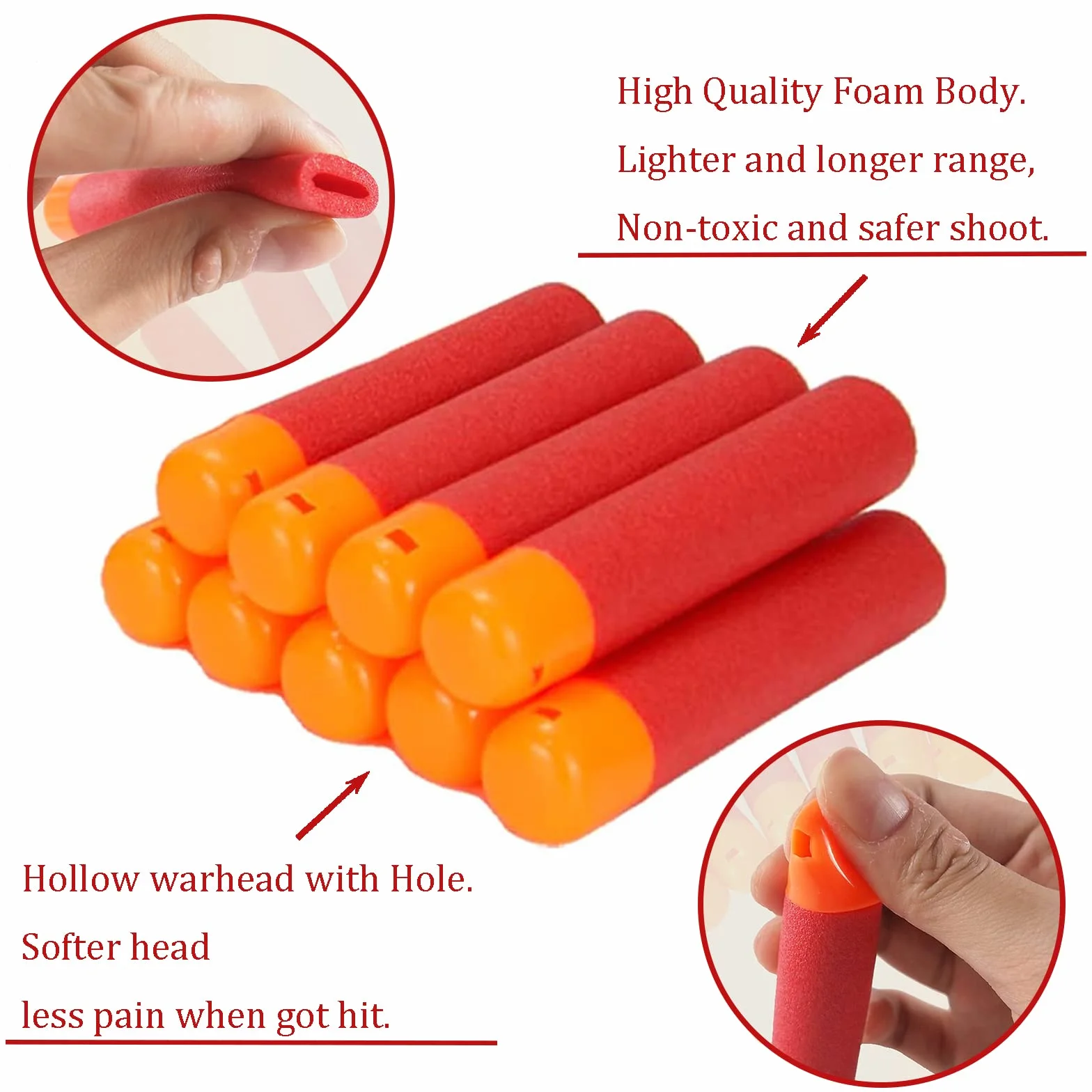 YAAVAAW Wkład do rzutek piankowych 9,5 cm do Nerf N-Strike Elite Mega Series Blasters zabawka pistolet (30 szt.)