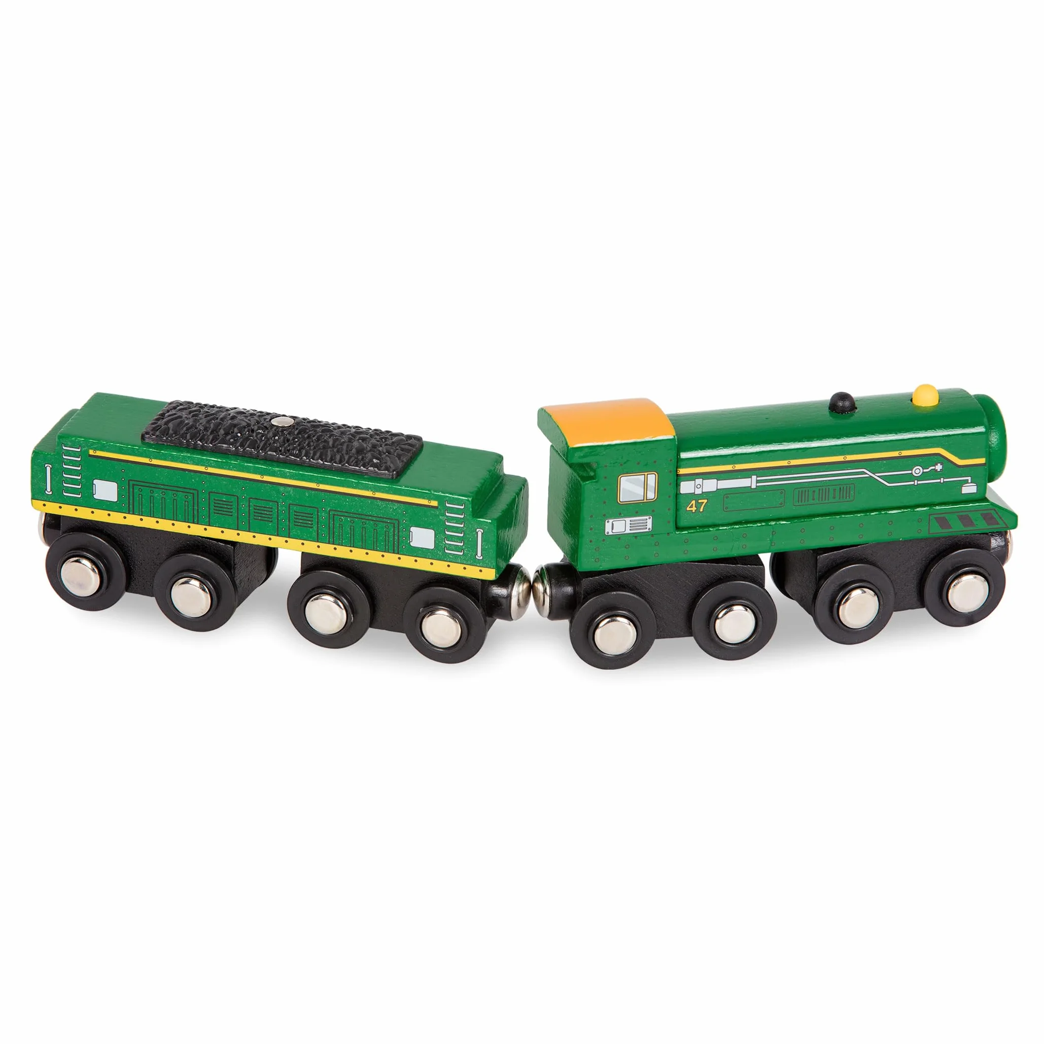 Battat BT2708Z drewniane lokomotywy i samochody transportowe zestaw 6 szt