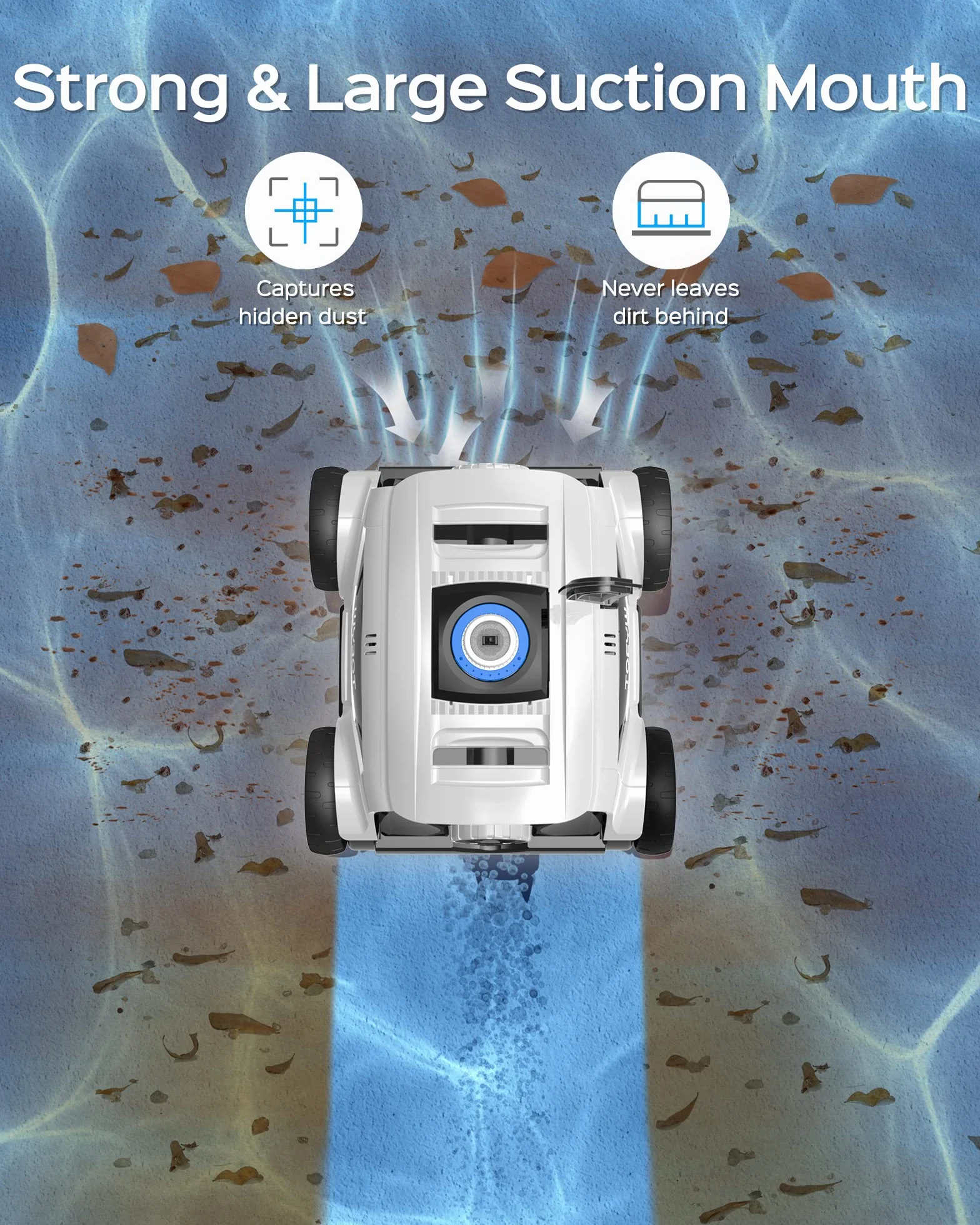 WYBOT Akumulator robota basenowego 130 minut 2 silniki duża szczotka basen do 100 m²