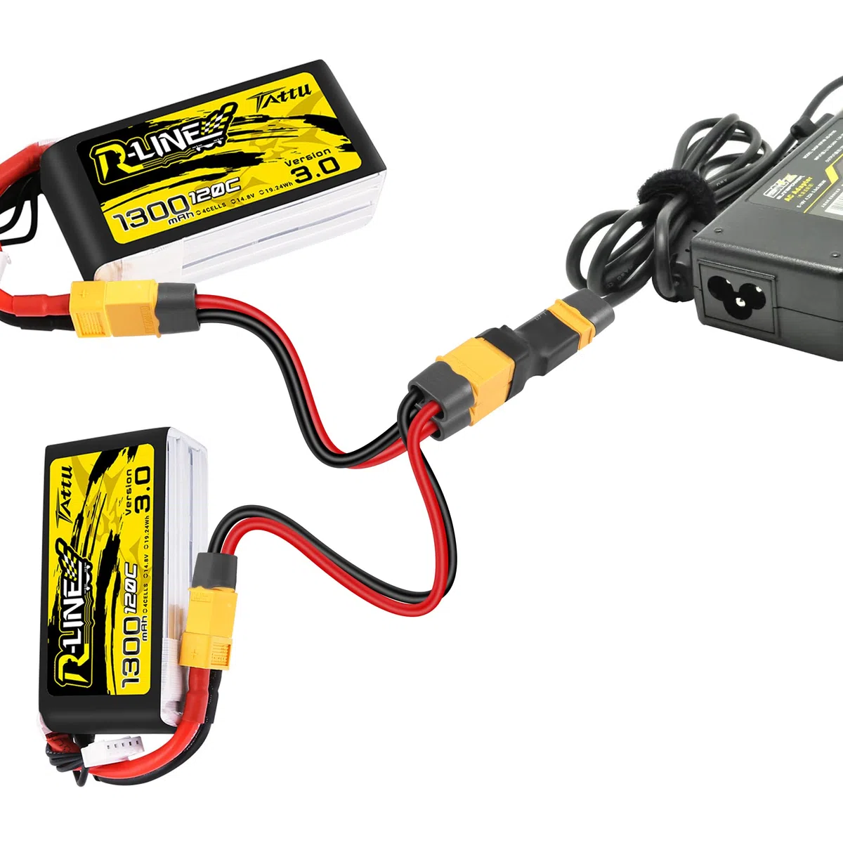 YACSEJAO Złącze serii RC XT60 XT60 1 do 2 równoległe złącze akumulatora do akumulatora RC NiHM Lipo ESC (1 żeńskie na 2 męskie + 2 żeńskie na 1 męskie)