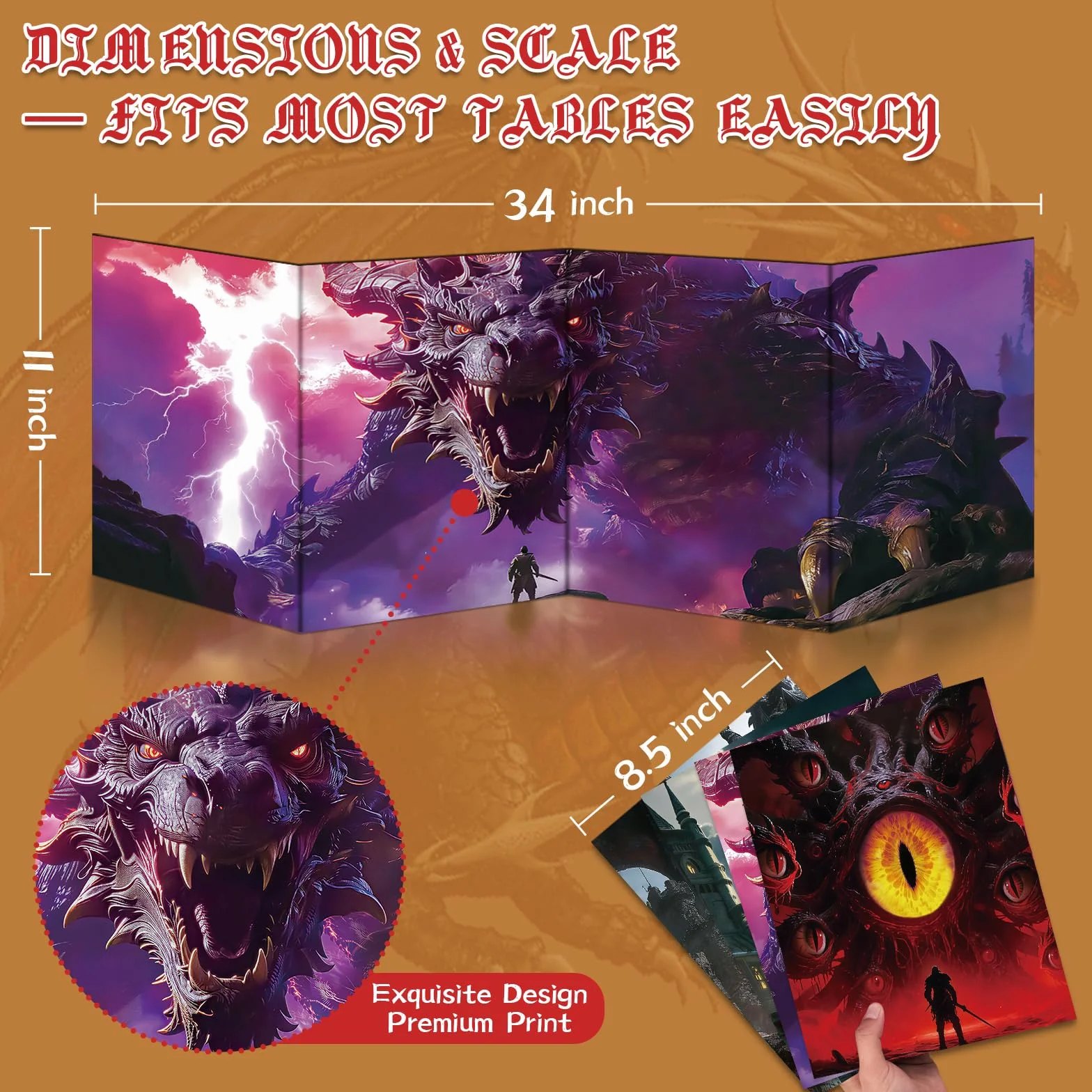 Byhoo 2 x ekran DM do potwornego horroru C+D