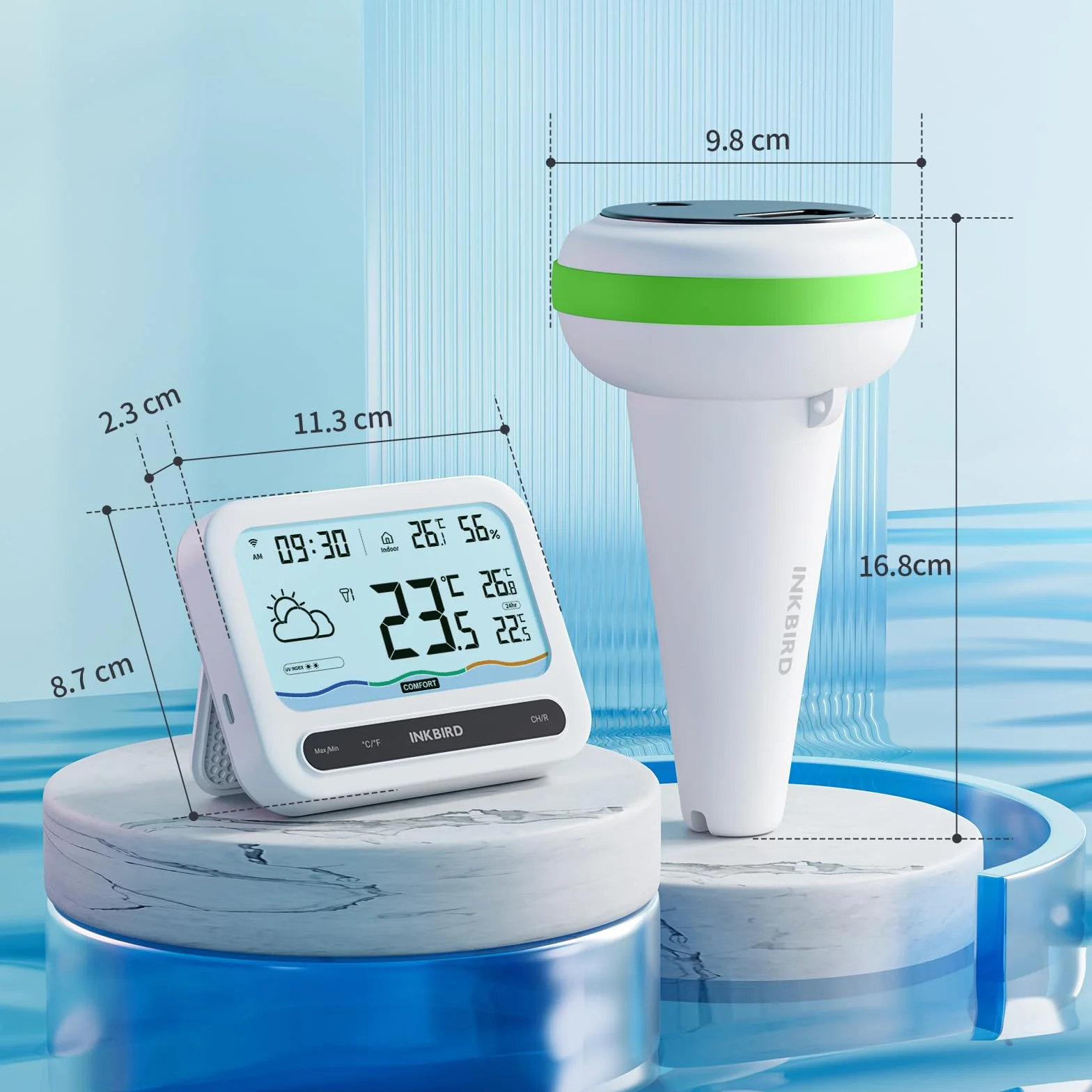 Inkbird IBS-P03R solarny termometr basenowy Wi-Fi