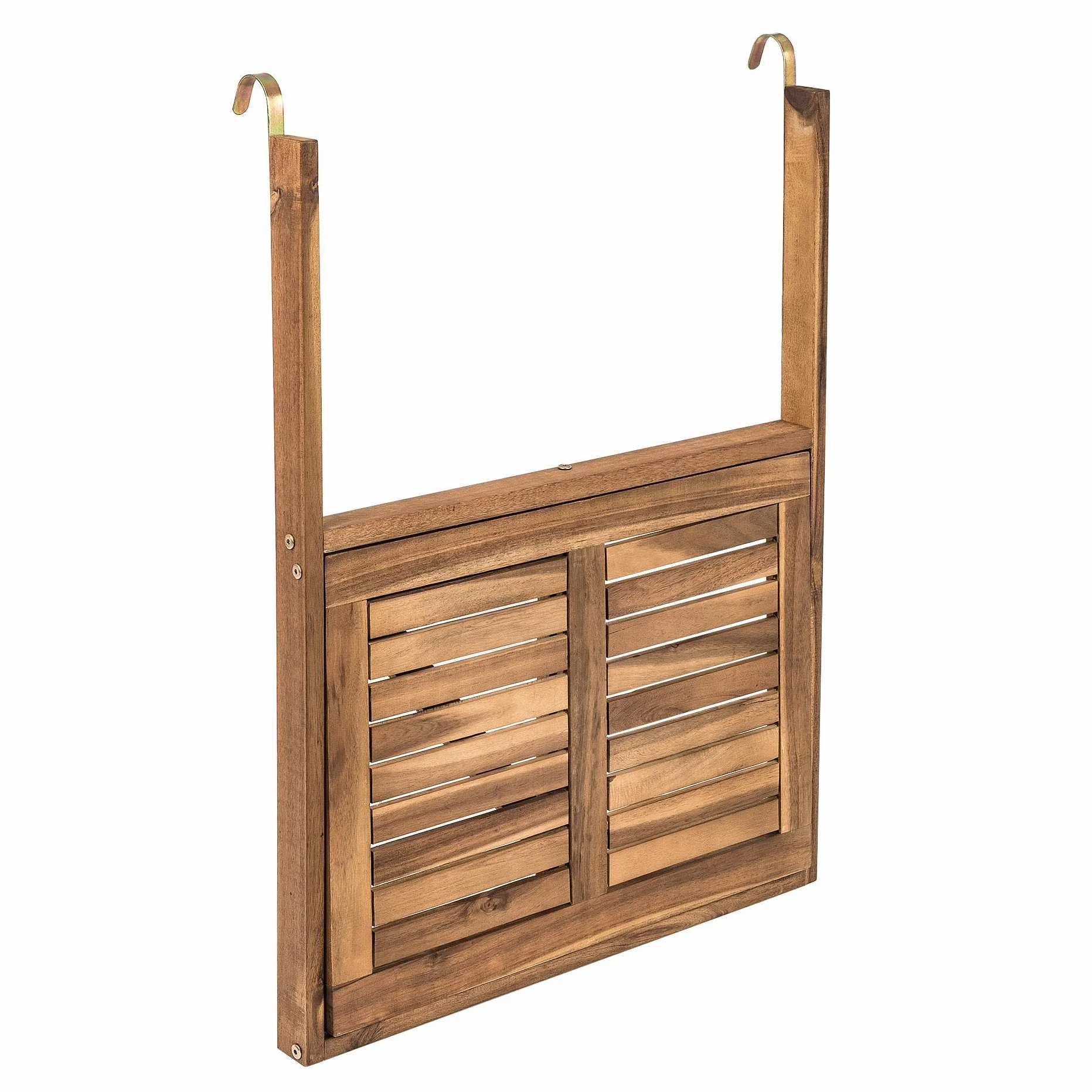ESTEXO Składany stół balkonowy z drewna akacjowego wiszący 60 x 40 cm