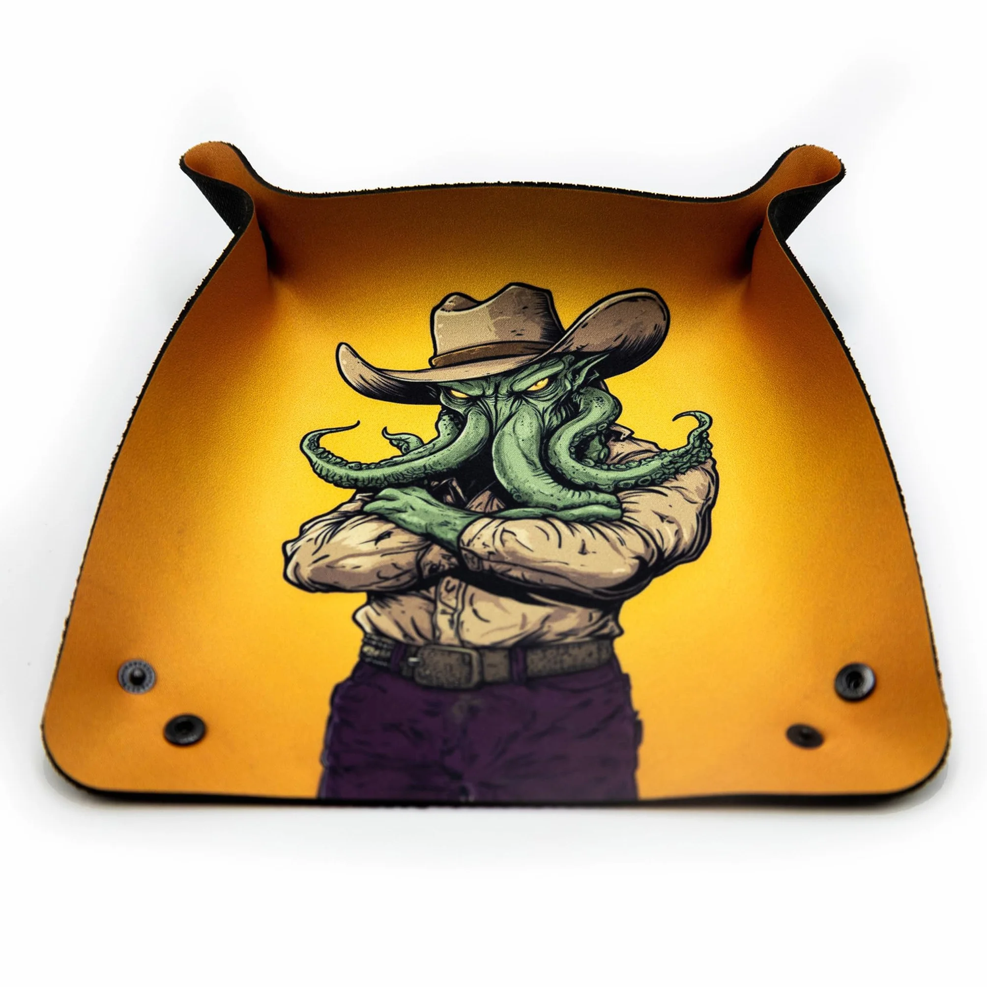 Tacka na kości do gier planszowych i RPG 22 x 22 cm - Cowboy Cthulhu