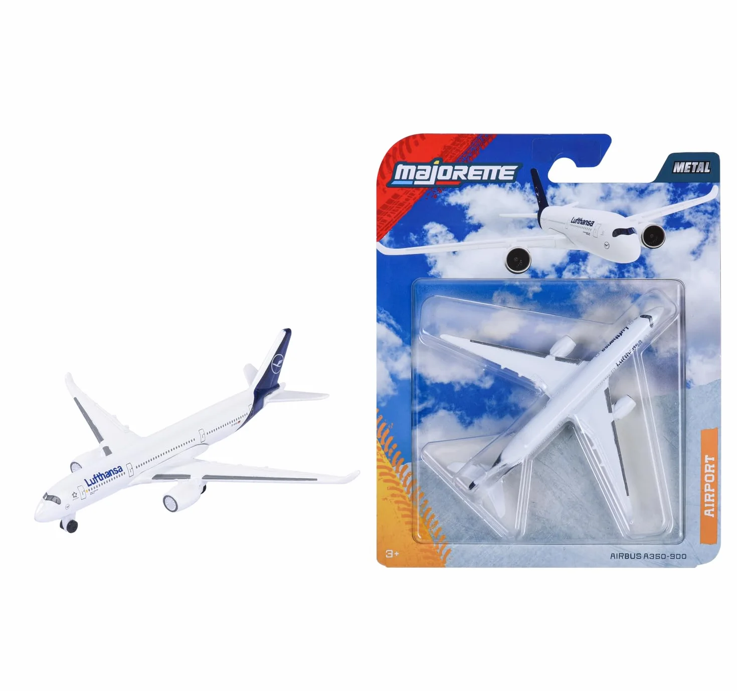 Majorette - Airplane Airbus 350 Lufthansa Samolot, Biały, 212057980Q02