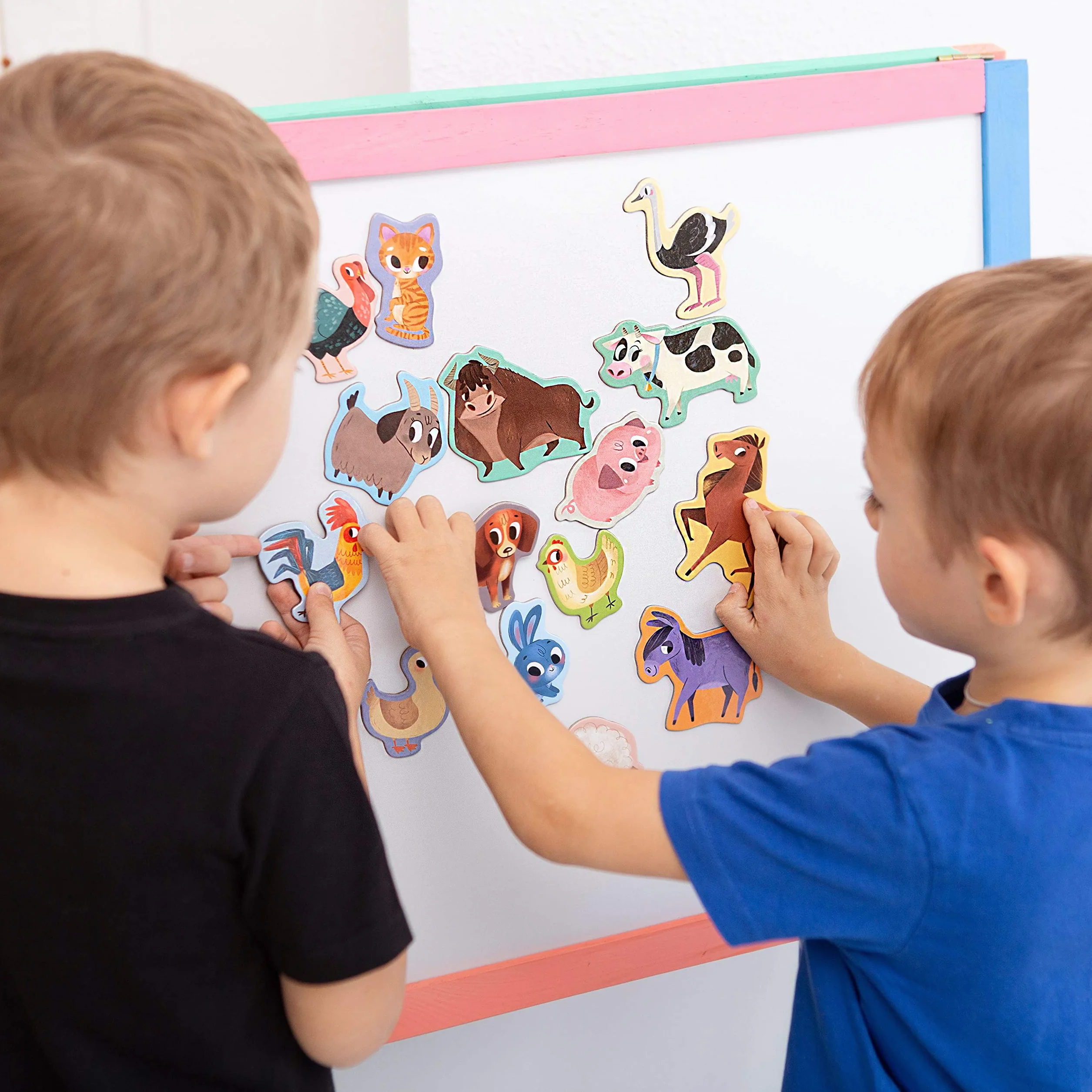 Magnesy na lodówkę dla dziecko - 15 dużych magnesów na tablicę magnetyczną dla małych dzieci