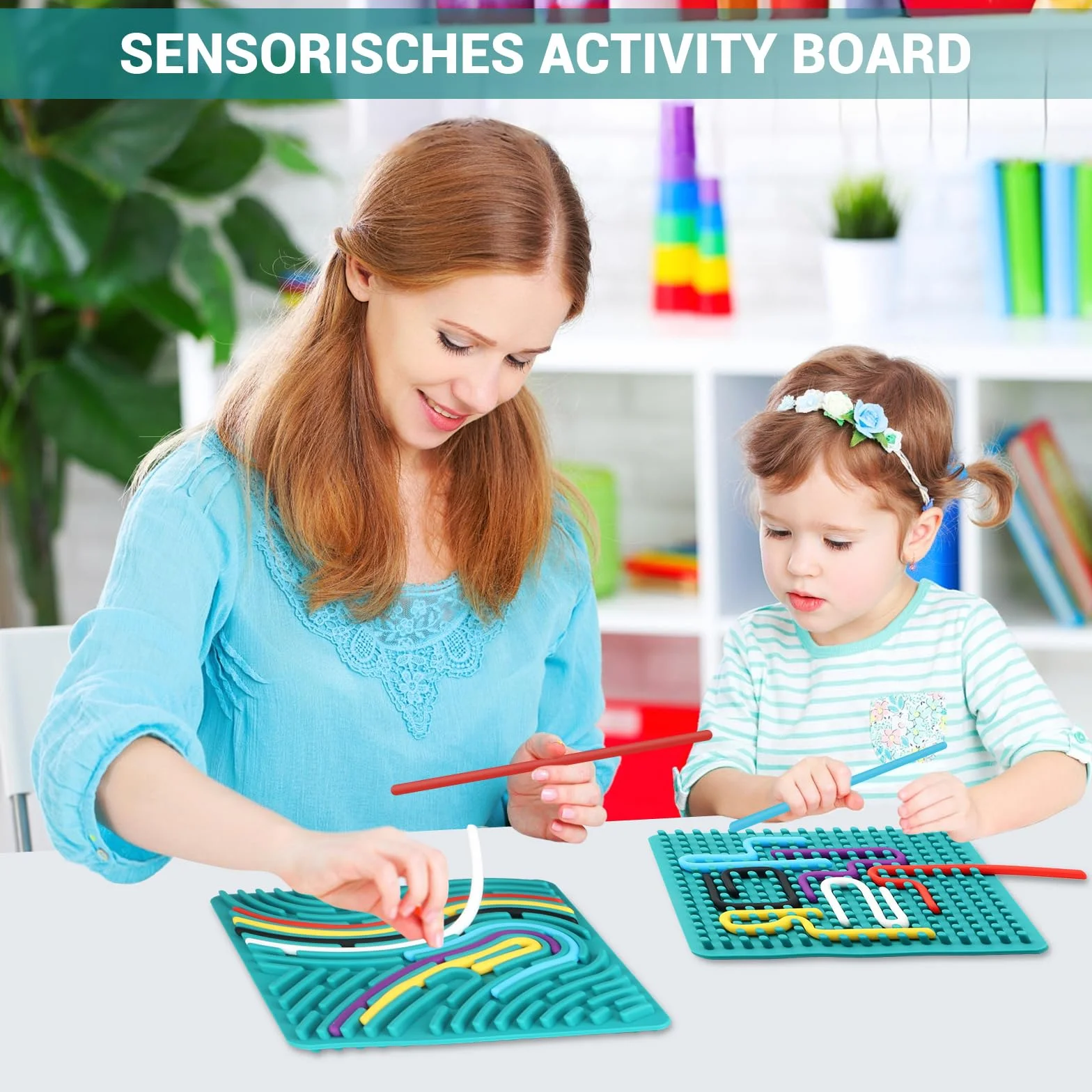 Montessori Sensorik zabawki dla dzieci w wieku od 3 lat i dorosłych, zabawka z autyzmem z 11 prętami liczącymi i torbami podróżnymi
