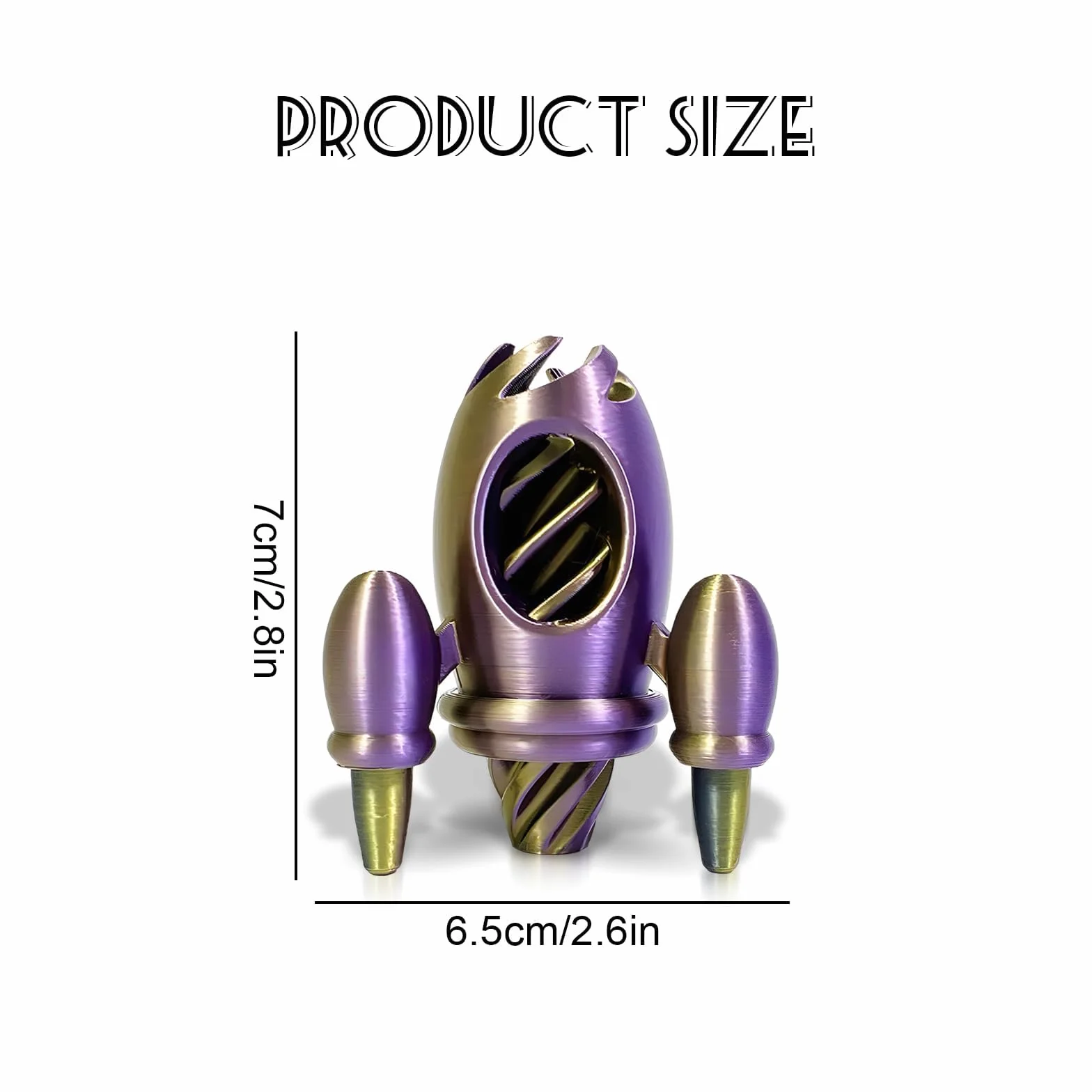 Impossible Stożek, 2 szt. rakiety z nadrukiem 3D, spiralne zabawki antystresowe, zabawki z sensorem, zabawka z sensorem, fizyka, spiralny stożek, fidget dla dzieci i dorosłych