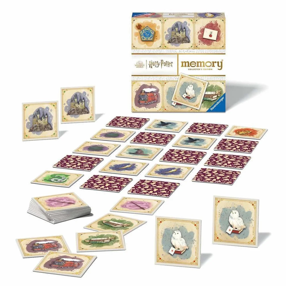 Ravensburger 22349 Collector's memory® Harry Potter - Der Klassiker mit magischem Leucht-Effekt entführt 2 bis 8 Harry Potter Fans ab 6 Jahren in die zauberhafte Welt von Hogwarts
