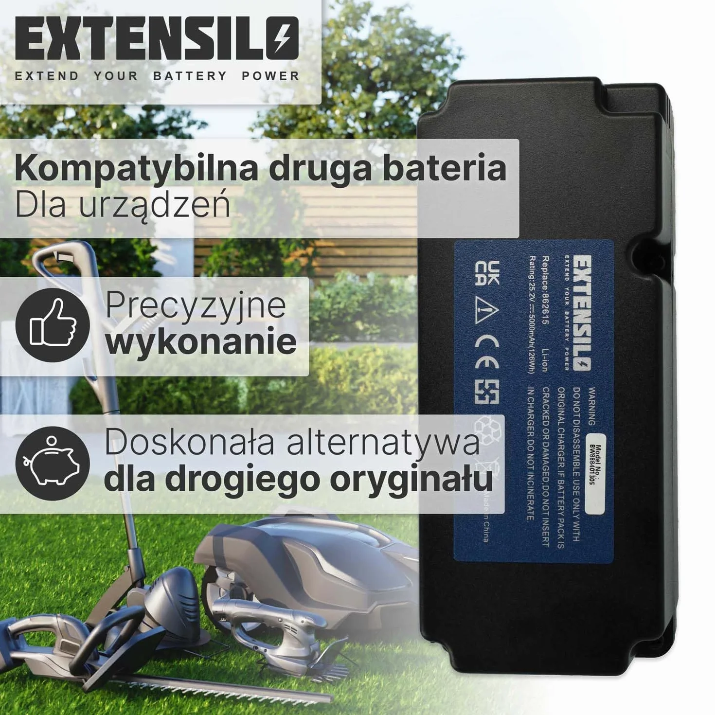 Akumulator Yard Force 28V 5000 mAh Litowo-jonowy do Kosiarki 862615 MR600 SA1000 SA1500 SA500
