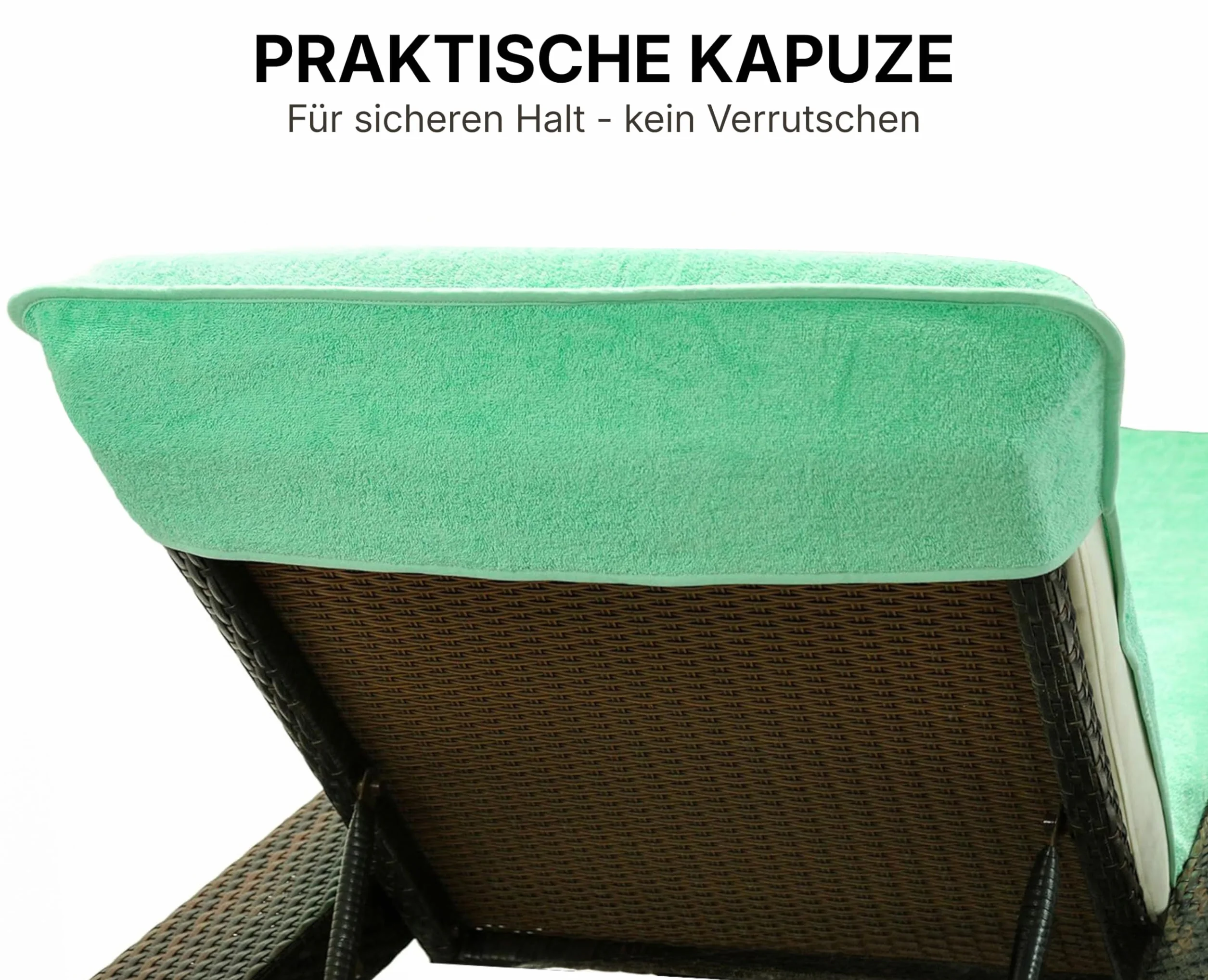 Brandsseller Pokrowiec ochronny na leżak ogrodowy 75 x 200 cm miętowy