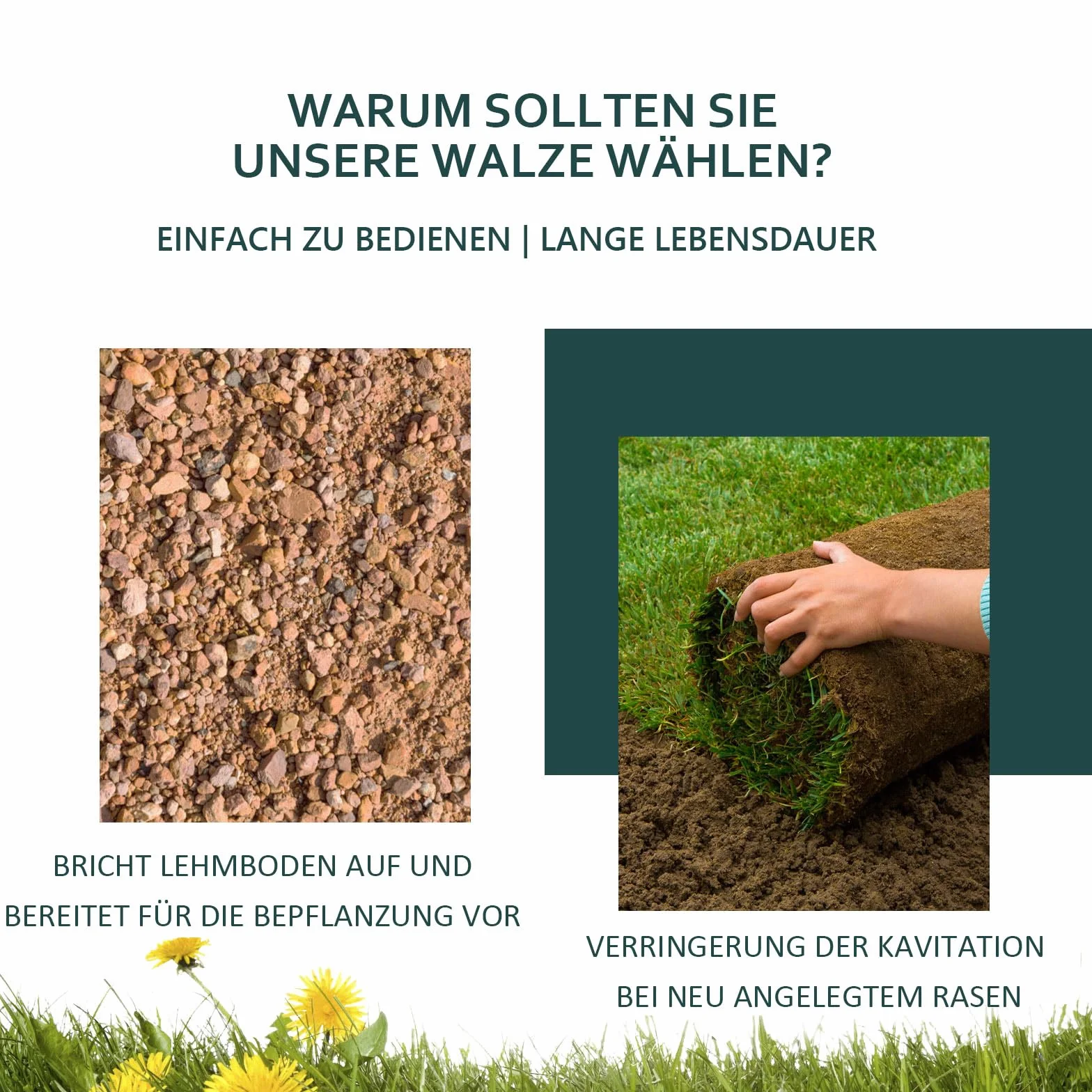 COSTWAY Walec do trawnika napełniany wodą lub piaskiem 63 l Ø 30 cm x 90 cm metalowy