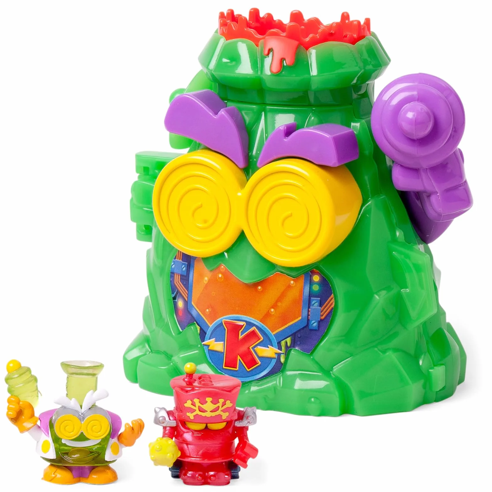 SUPERTHINGS KAZOOM POWER – Hidden Base Professor K. Tajna baza Professora K z animowanego serialu “Kazoom Power”. Zawartość: 1 Hidden Base, 1 ekskluzywny Professor K, 1 ekskluzywny Robotoxic