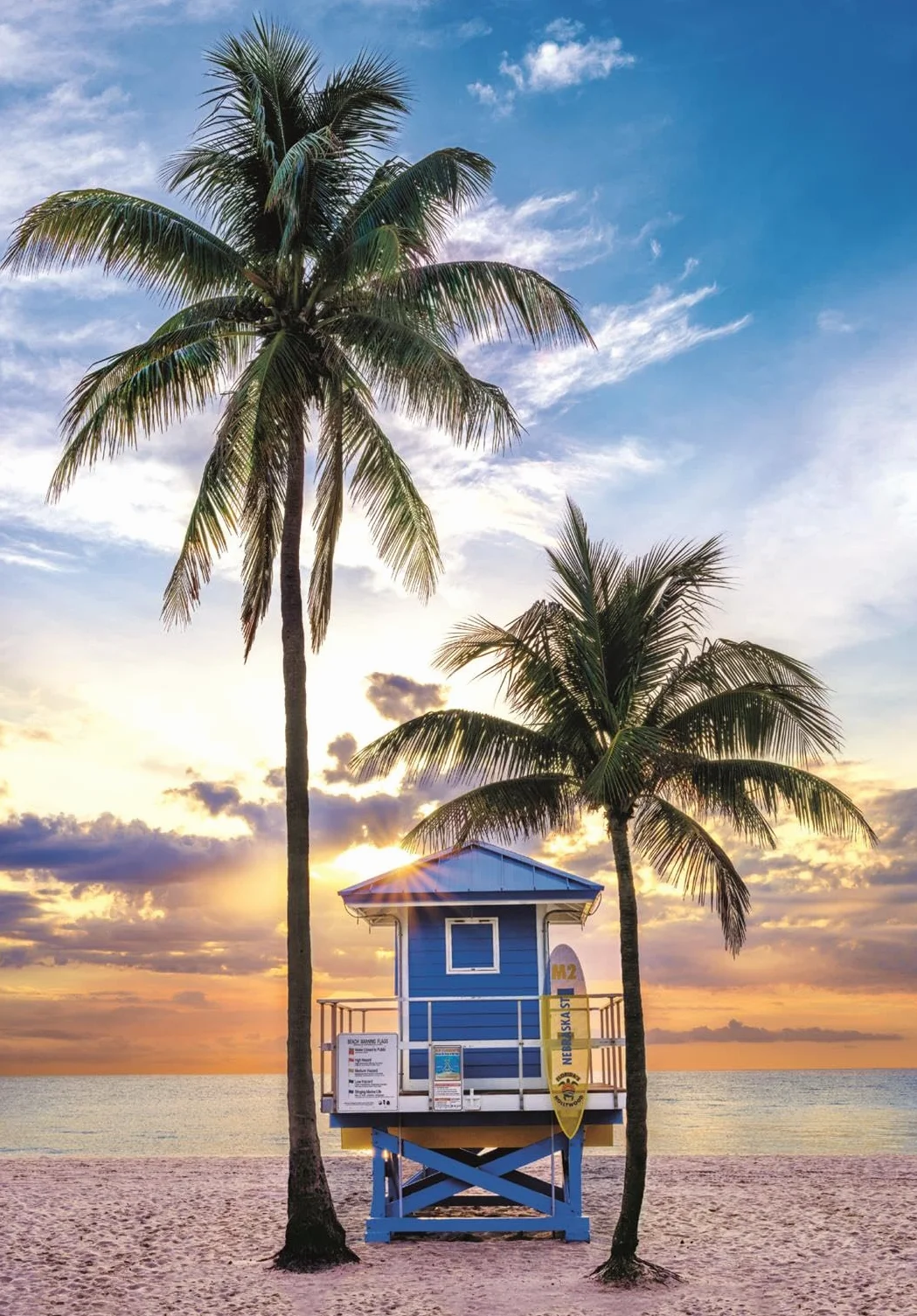 CLEMENTONI PUZZLE DLA DOROSŁYCH 500 HQC MIAMI BEACH FLORIDA COMPACT BO MADE IN ITALY