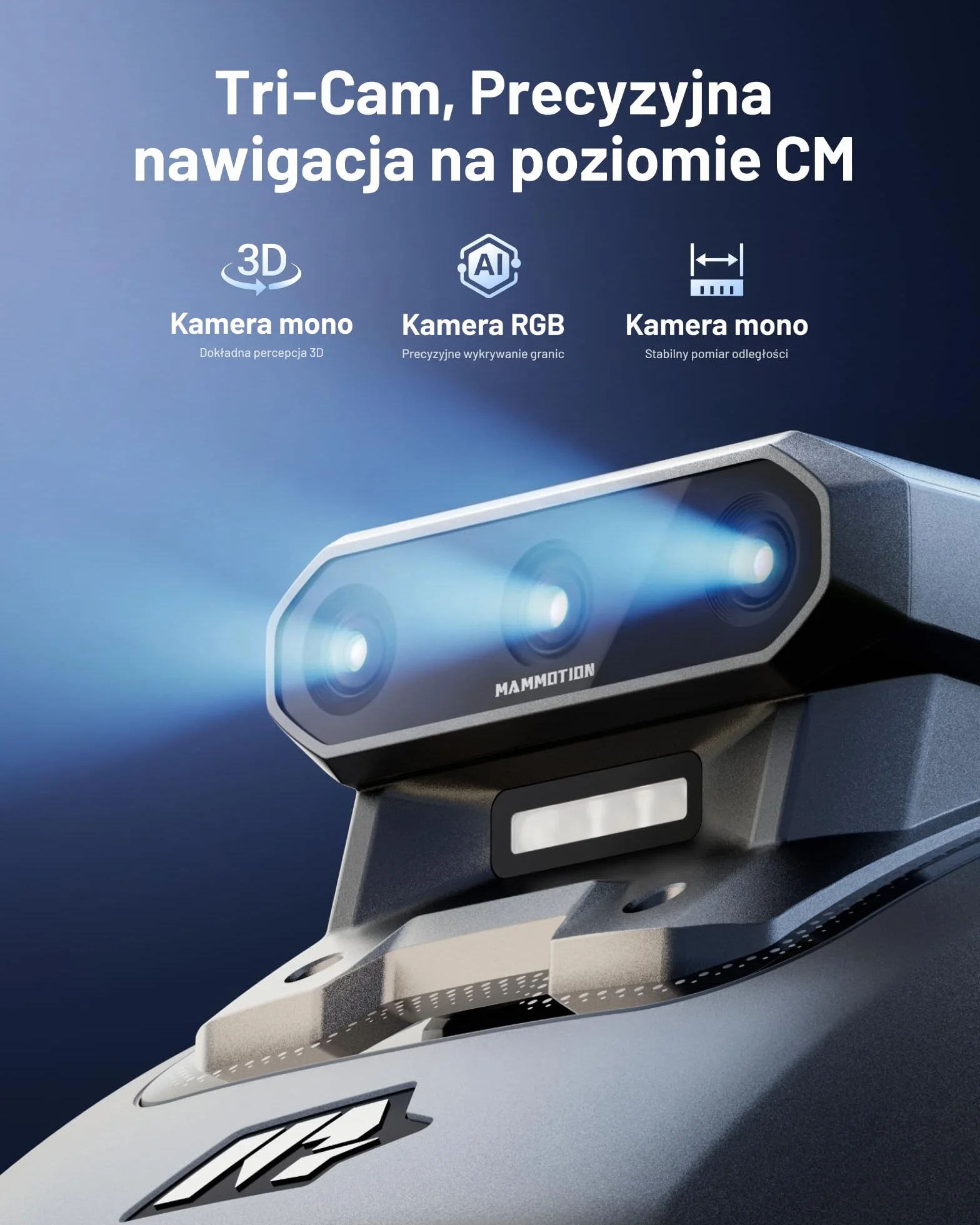 MAMMOTION YUKA mini 2 500 Robot Koszący z Garażem, 500 m², AI Trójkamerowa Obróbka Obrazu, Automatyczna Kartografia, DropMow