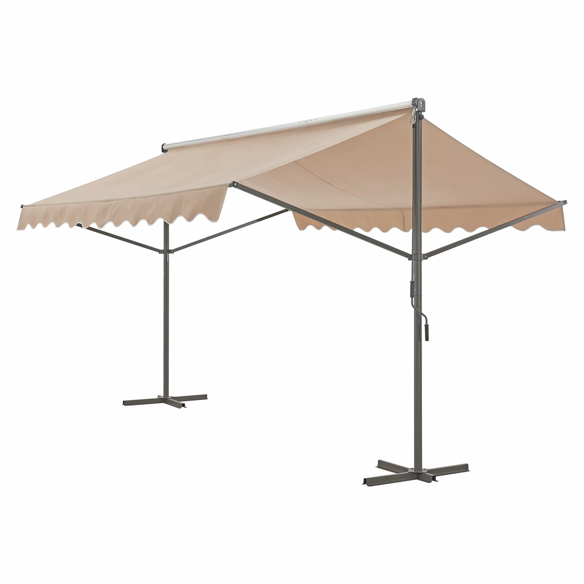 pro.tec Selenizza markiza wolnostojąca 400 x 300 x 260 cm, ogrodowa, ochrona przed słońcem, taras, balkon, piaskowy