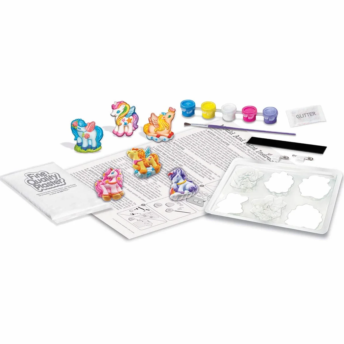 4M, Mould and Paint Unicorns, Mould and Paint Fridge Magnets and Badges, Unicorn Themed Craft Activity, Kids Ages 5+