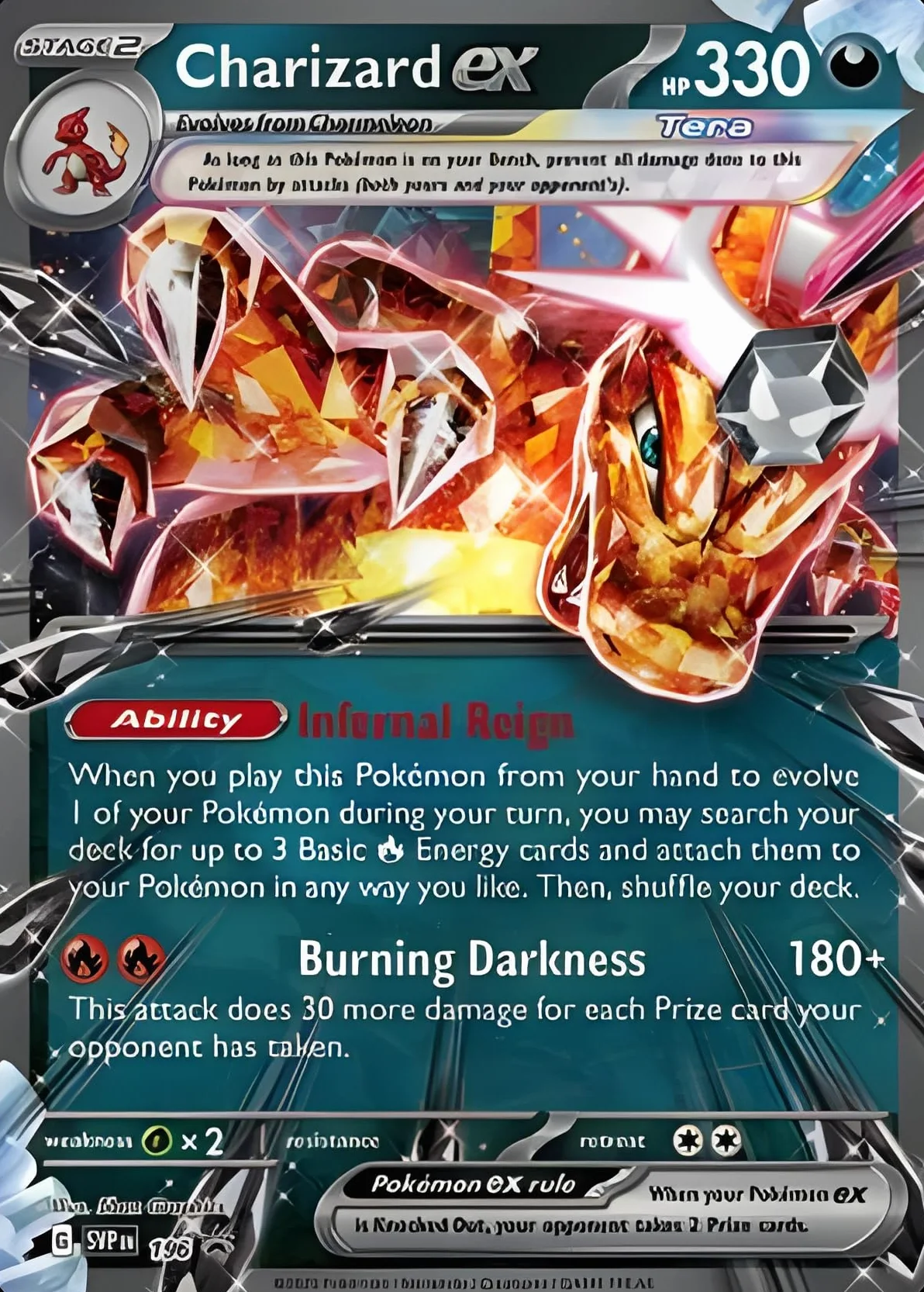 Charizard EX SVP196 Pokémon karta promocyjna, ultra rzadka folia, czarna gwiazda Scarlet & Violet Promo | Titan uwierzytelniona dla kolekcjonerów, trenerów i fanów